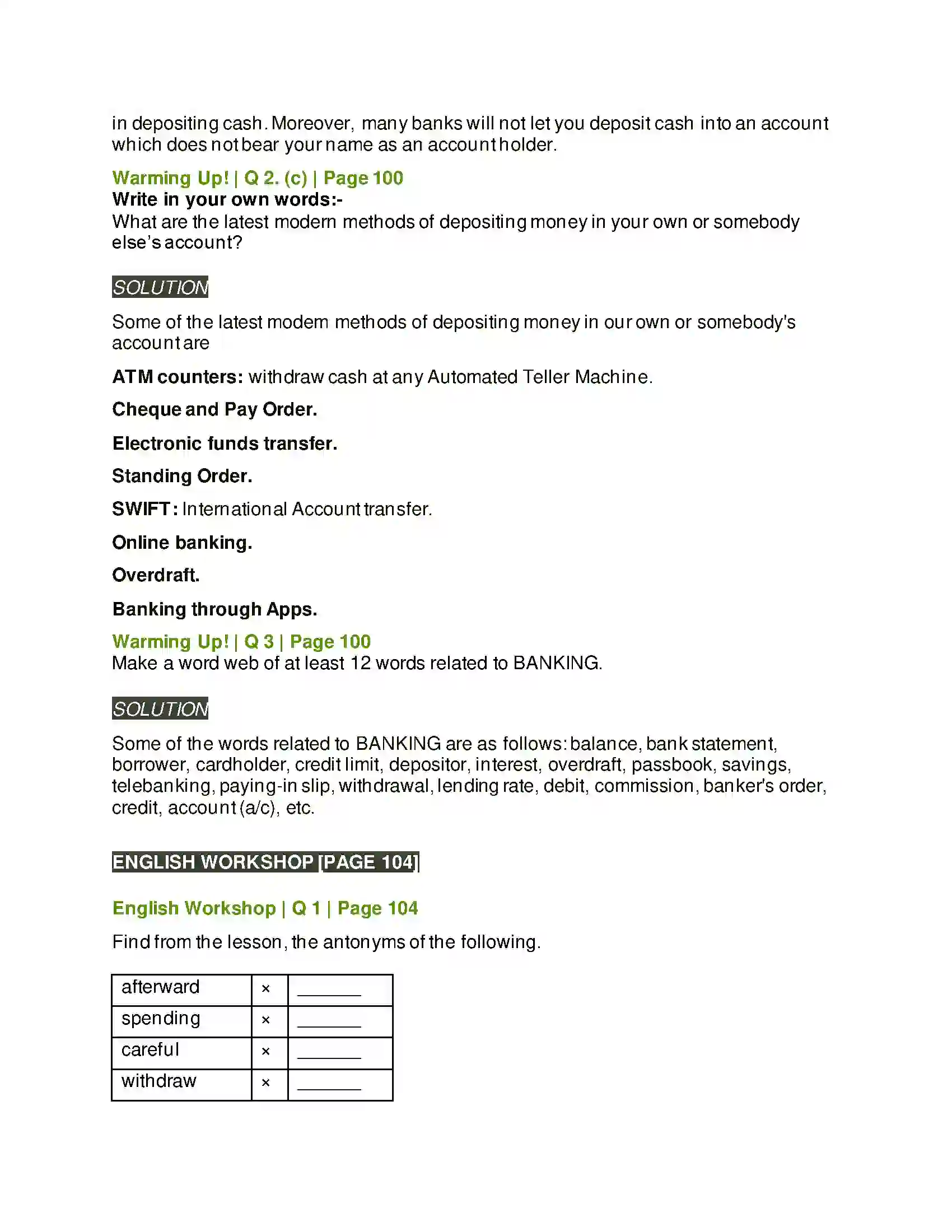 Maharashtra Board Class 9th Kumarbharati - English Medium 4.4 My Financial Career Solution 3