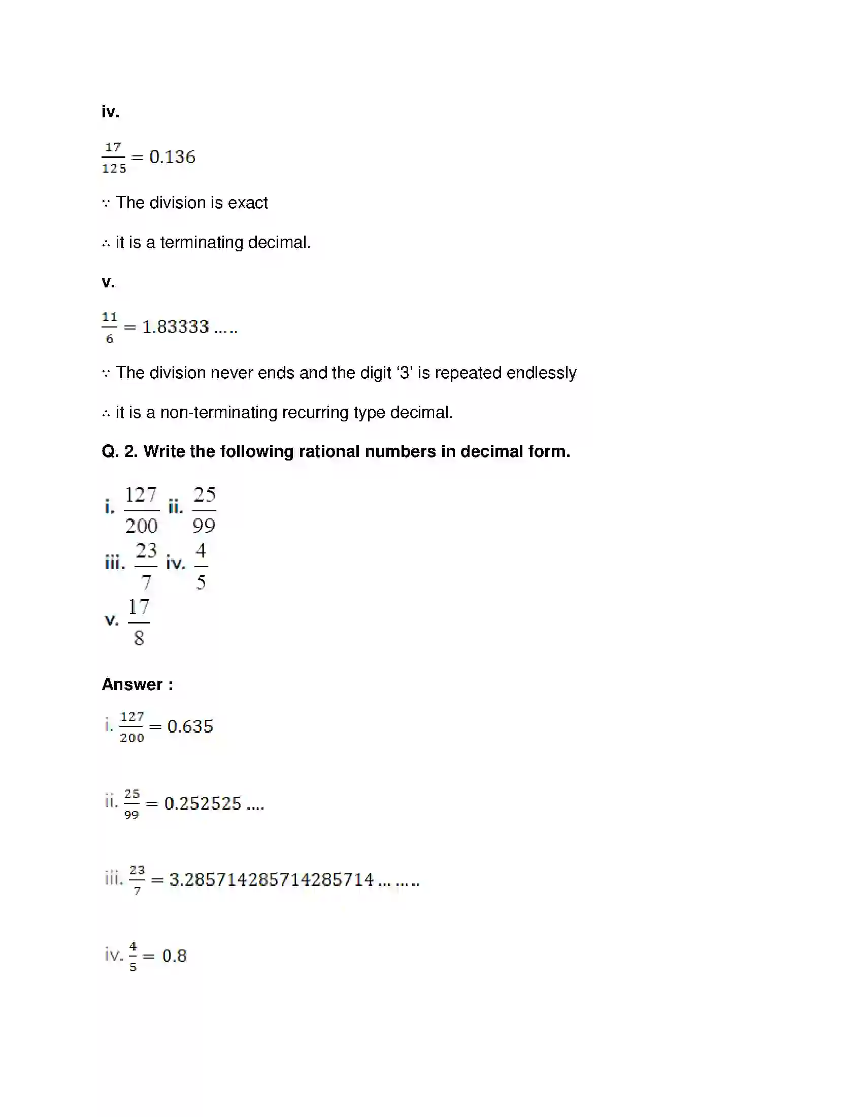 Maharashtra Board Class 9th Mathematics Part-I - English Medium Real Numbers Solution 2