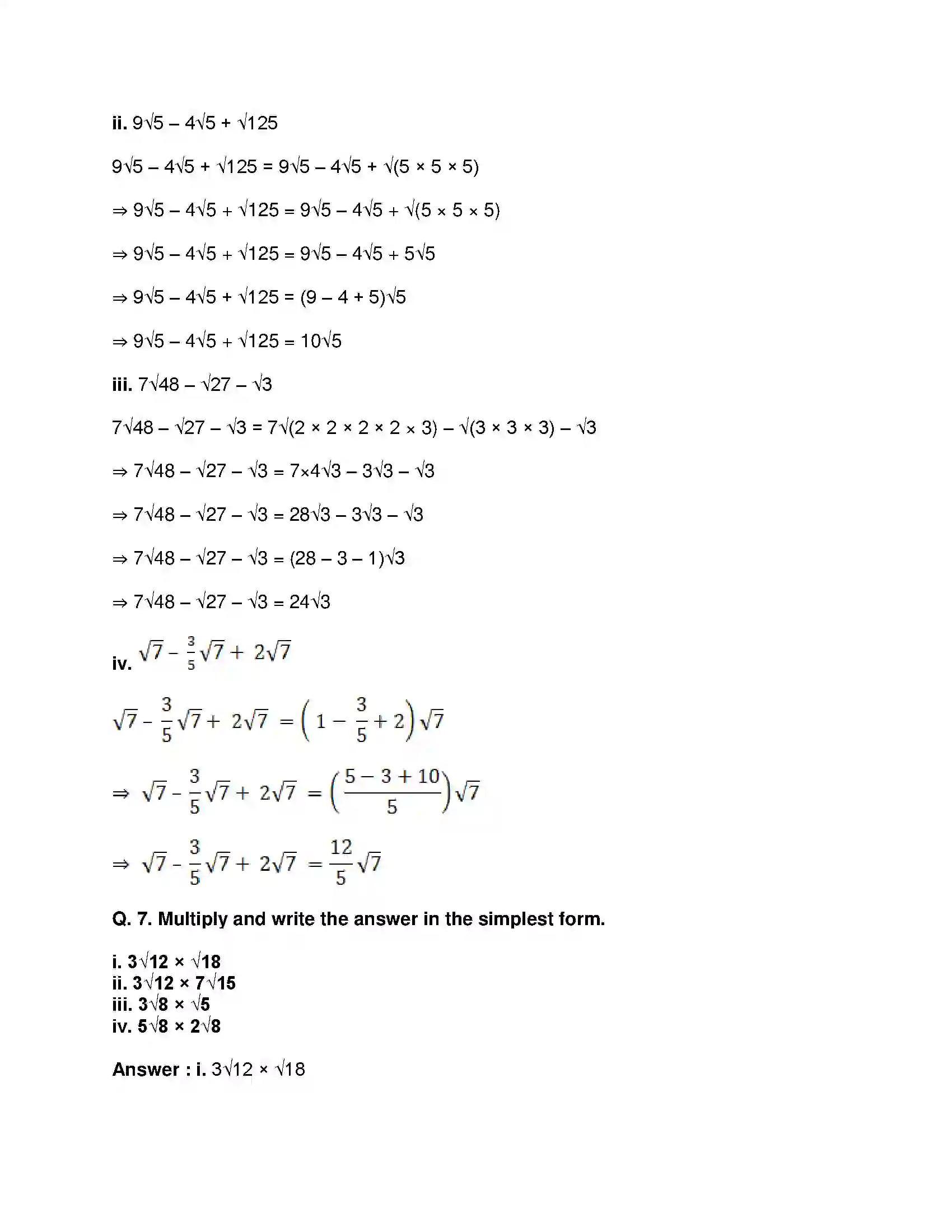 Maharashtra Board Class 9th Mathematics Part-I - English Medium Real Numbers Solution 21