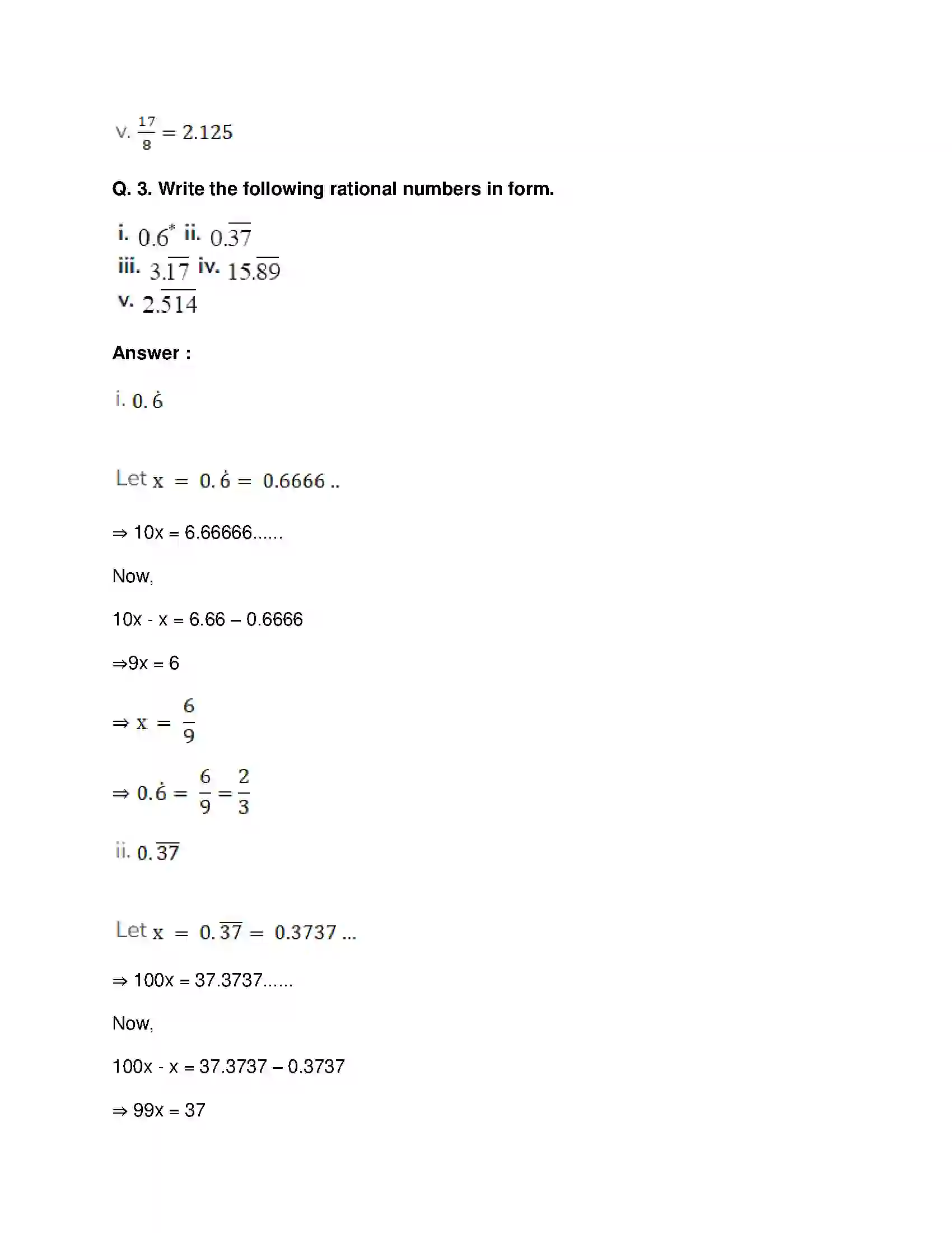 Maharashtra Board Class 9th Mathematics Part-I - English Medium Real Numbers Solution 3