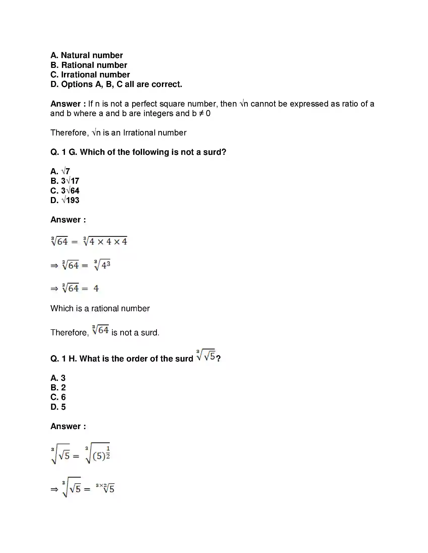Maharashtra Board Class 9th Mathematics Part-I - English Medium Real Numbers Solution 34