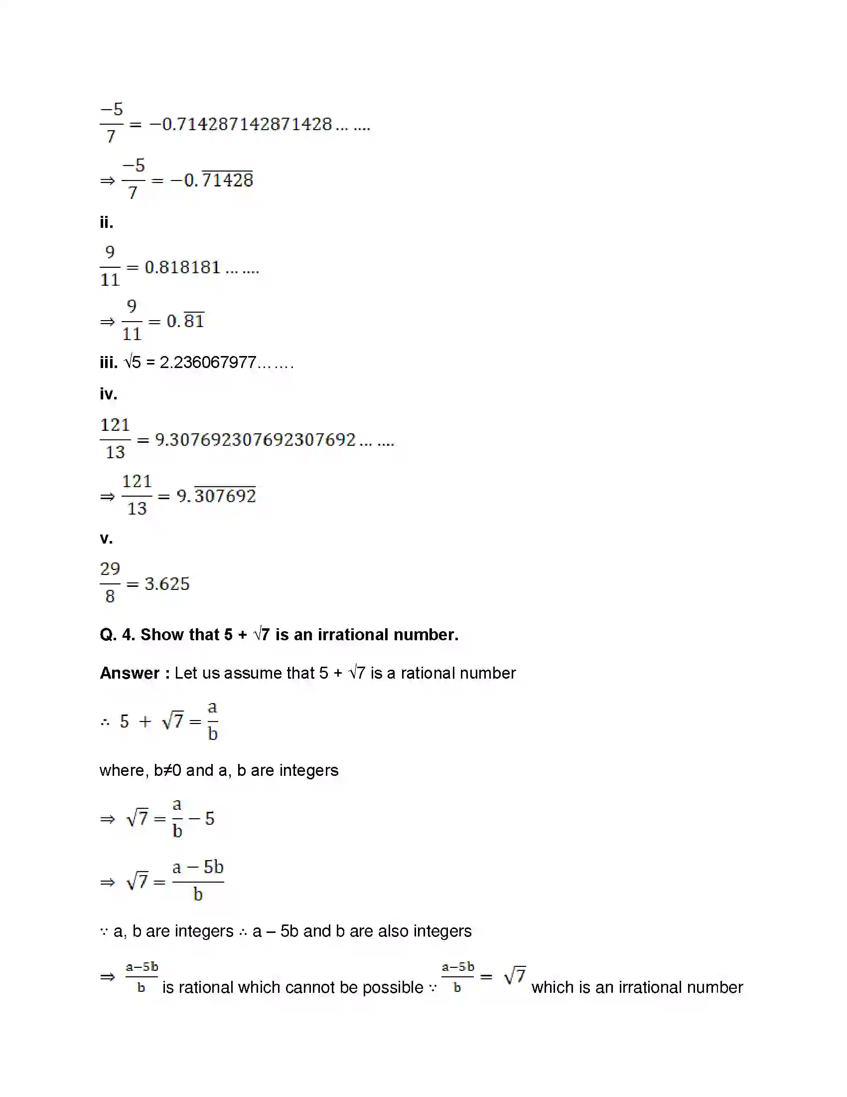 Maharashtra Board Class 9th Mathematics Part-I - English Medium Real Numbers Solution 38