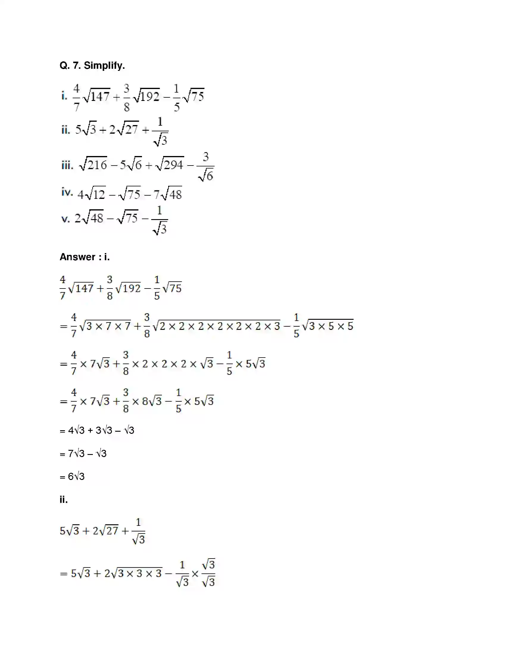 Maharashtra Board Class 9th Mathematics Part-I - English Medium Real Numbers Solution 41
