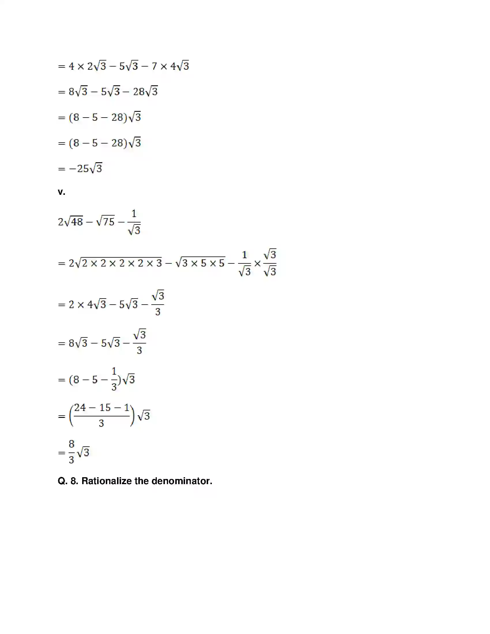 Maharashtra Board Class 9th Mathematics Part-I - English Medium Real Numbers Solution 43