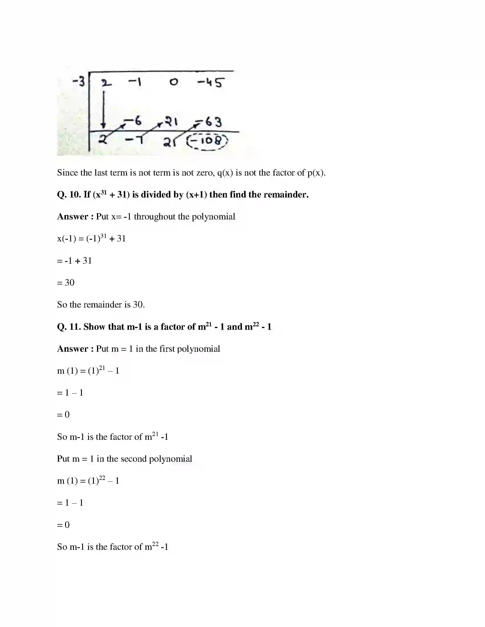 Maharashtra Board Class 9th Mathematics Part-I - English Medium Polynomials Solution 29