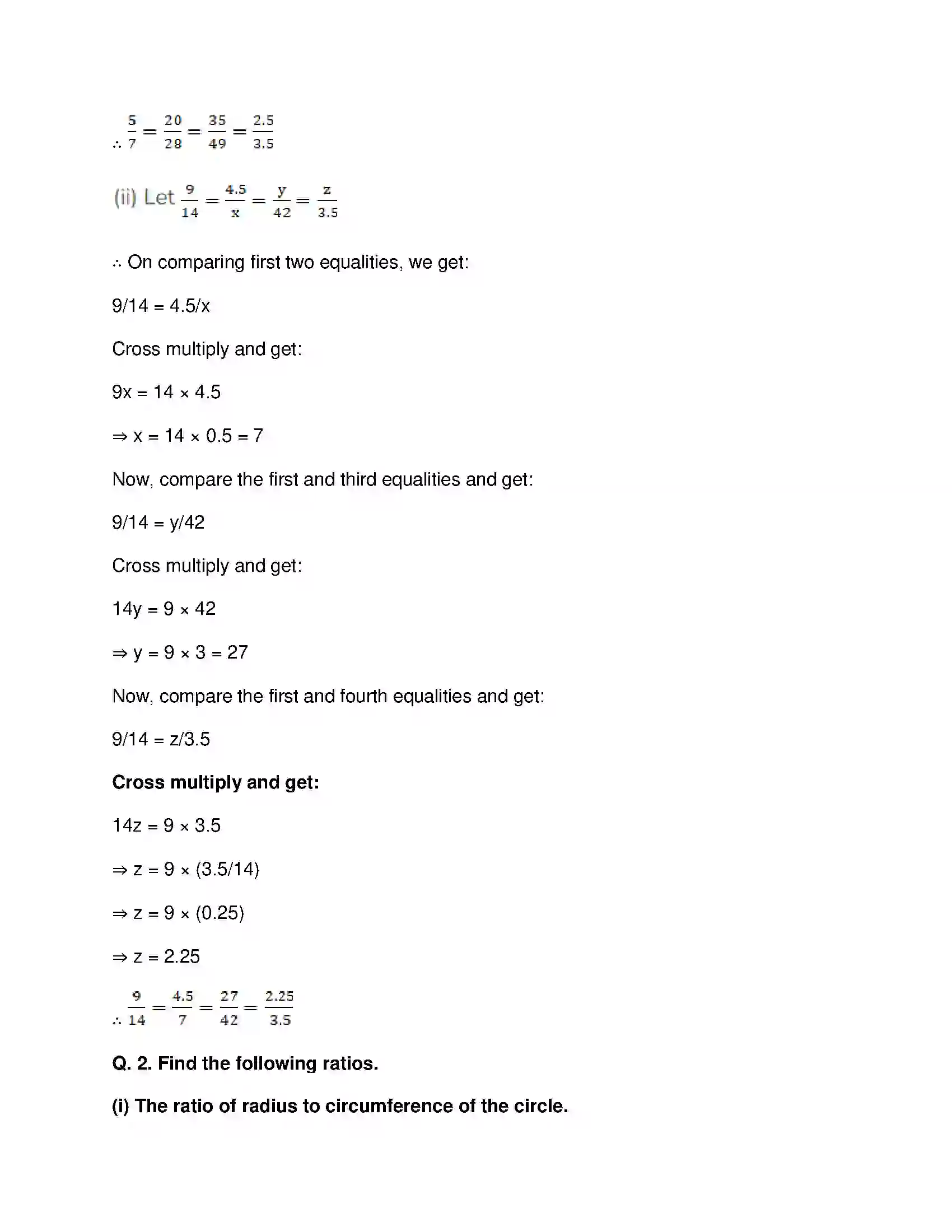 Maharashtra Board Class 9th Mathematics Part-I - English Medium Ratio and Proportion Solution 10