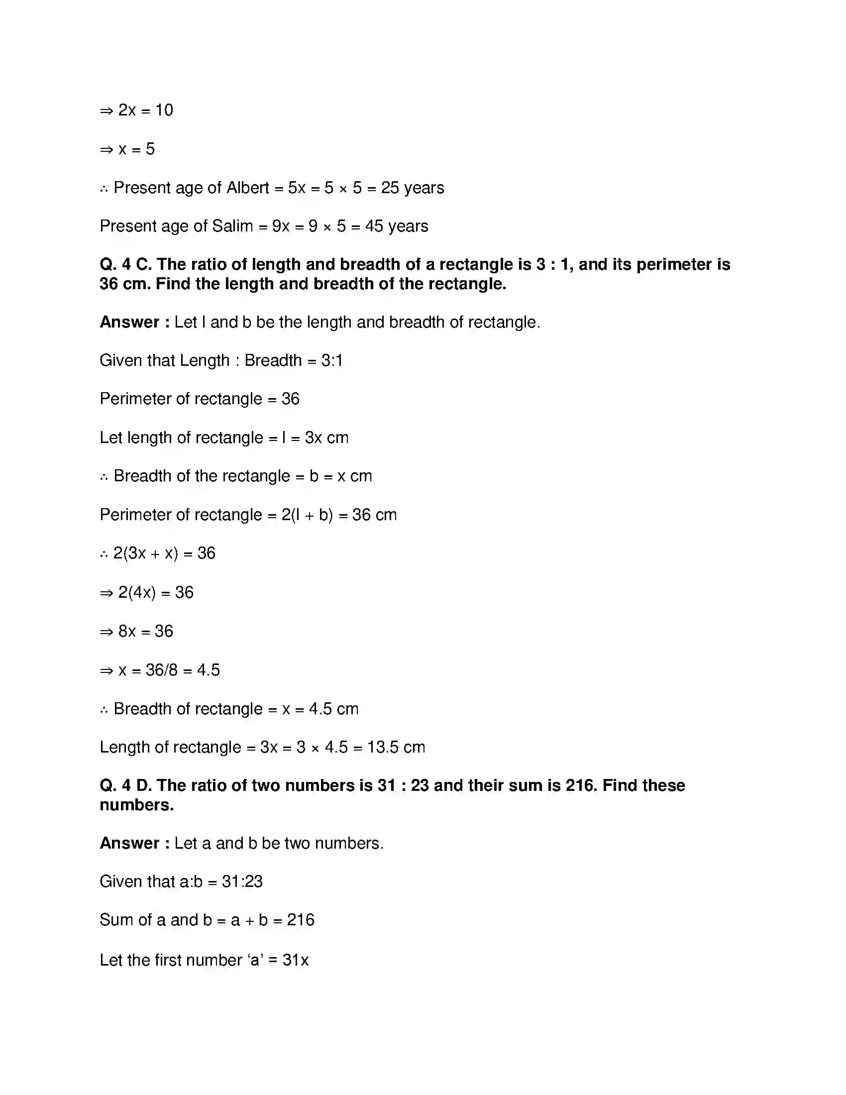 Maharashtra Board Class 9th Mathematics Part-I - English Medium Ratio and Proportion Solution 17