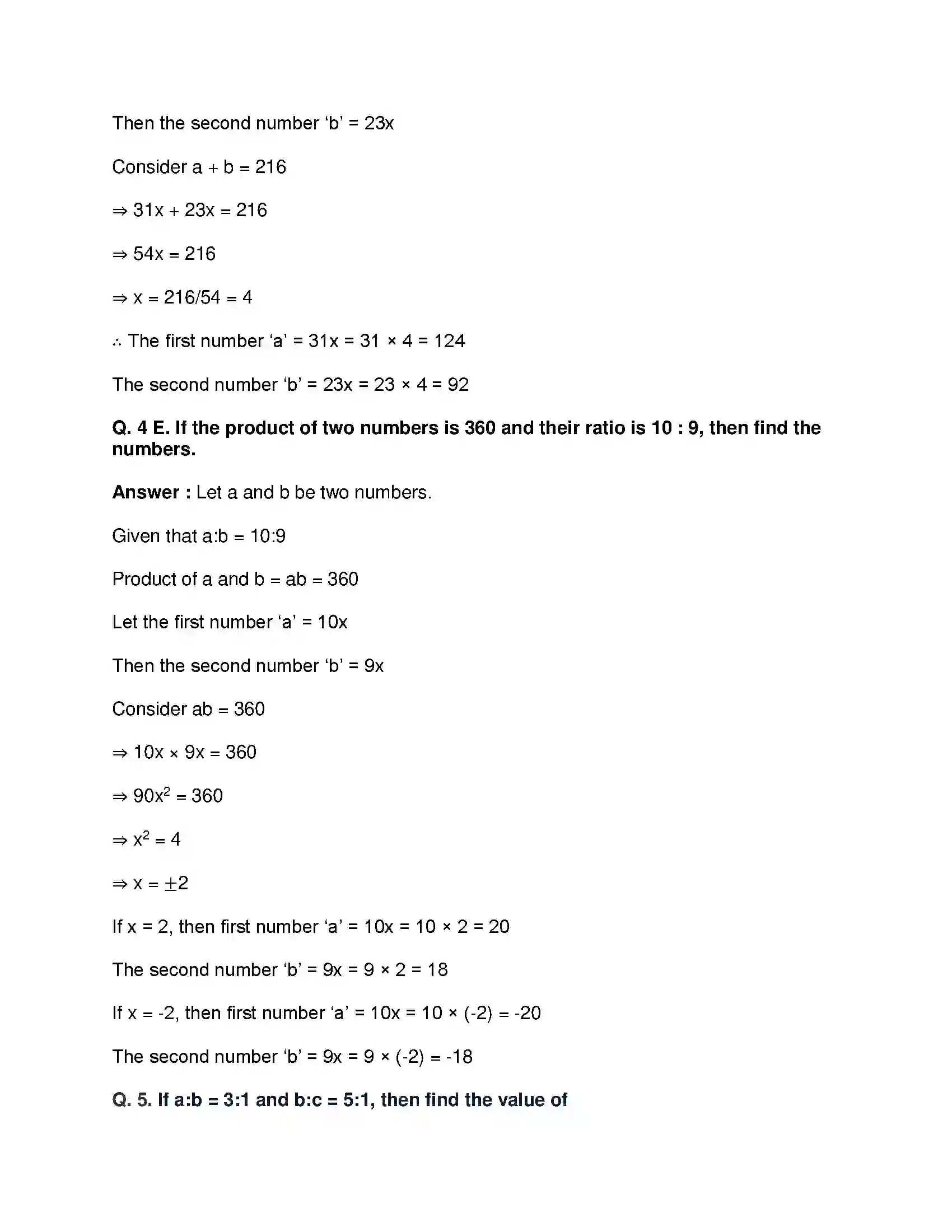 Maharashtra Board Class 9th Mathematics Part-I - English Medium Ratio and Proportion Solution 18