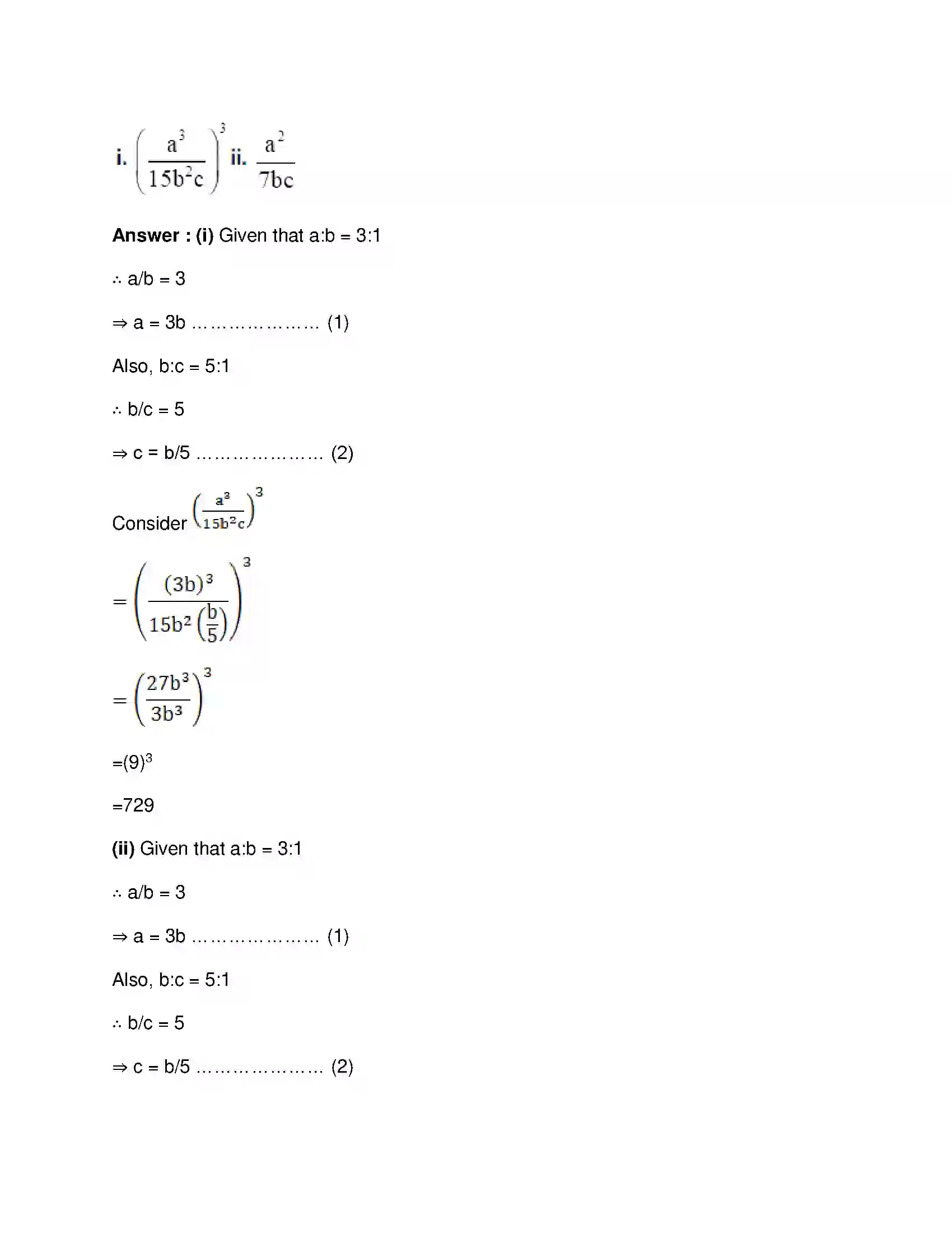 Maharashtra Board Class 9th Mathematics Part-I - English Medium Ratio and Proportion Solution 19