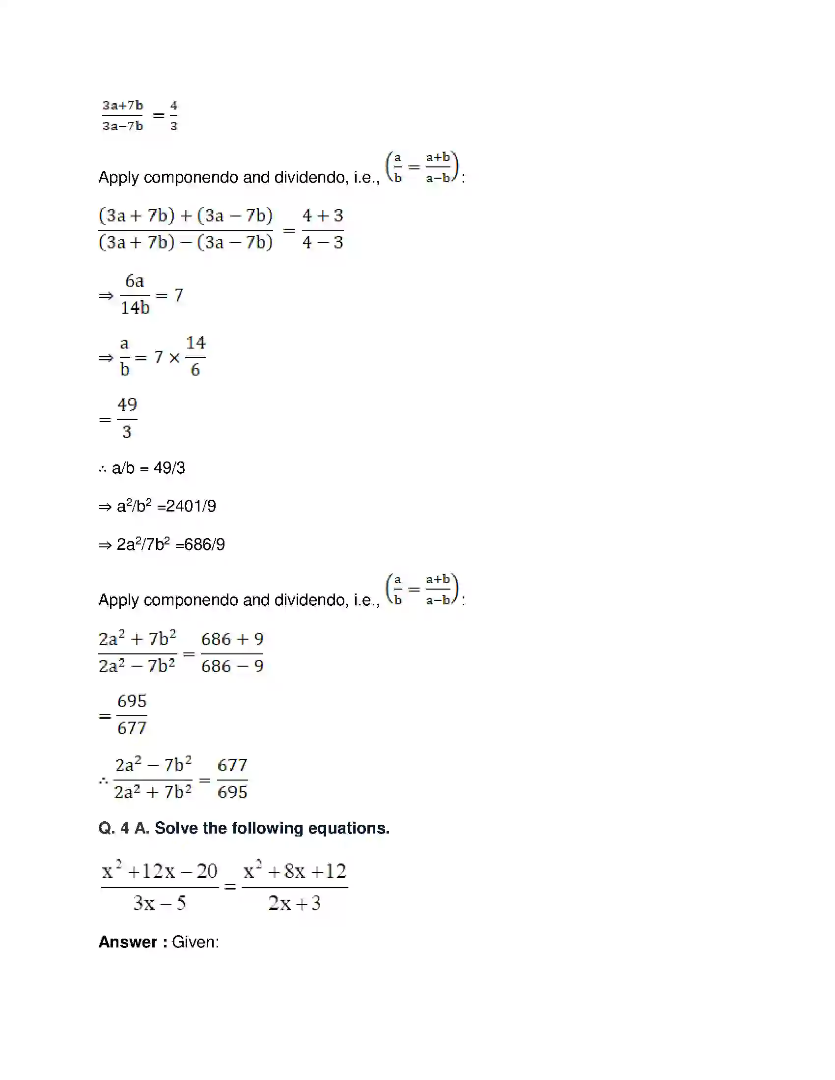 Maharashtra Board Class 9th Mathematics Part-I - English Medium Ratio and Proportion Solution 28
