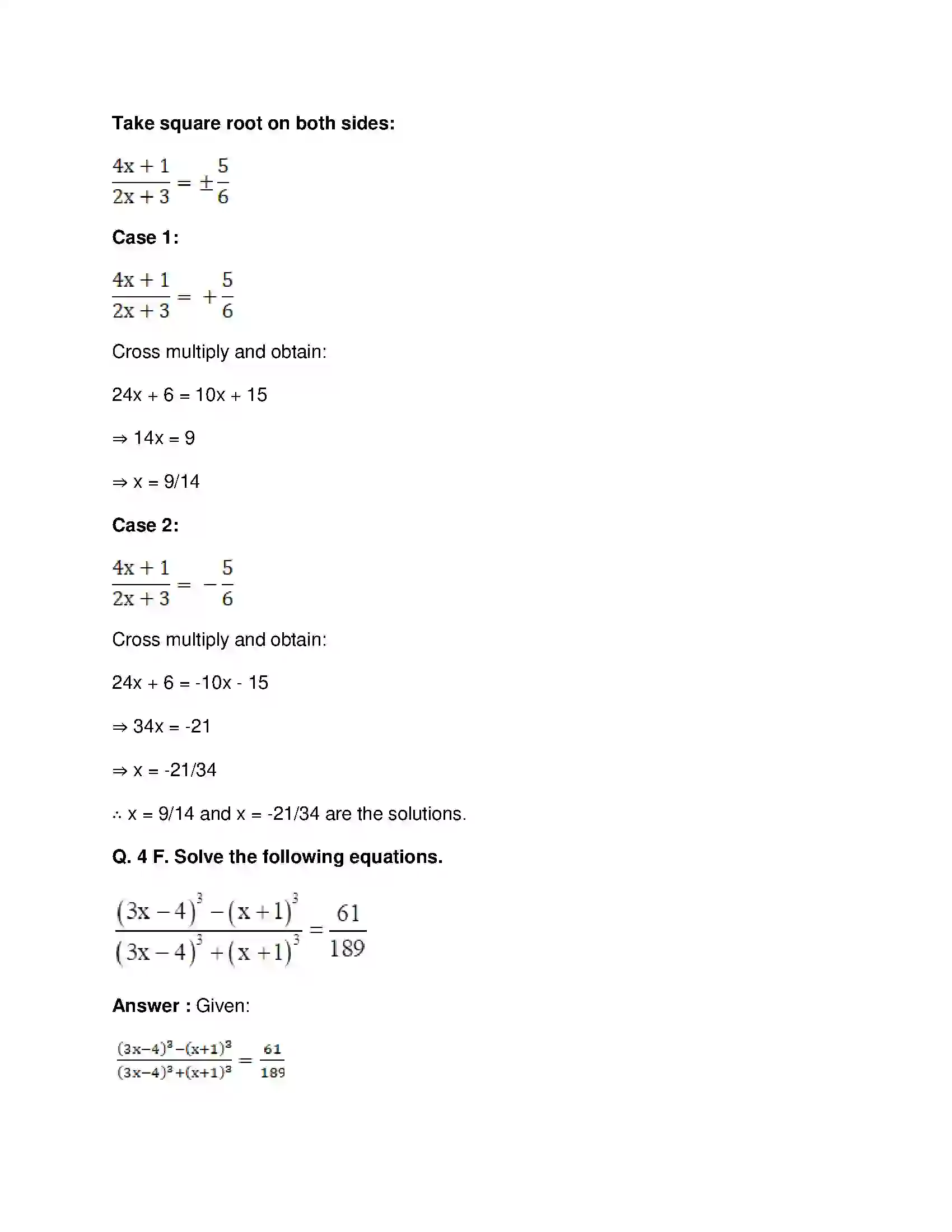 Maharashtra Board Class 9th Mathematics Part-I - English Medium Ratio and Proportion Solution 35