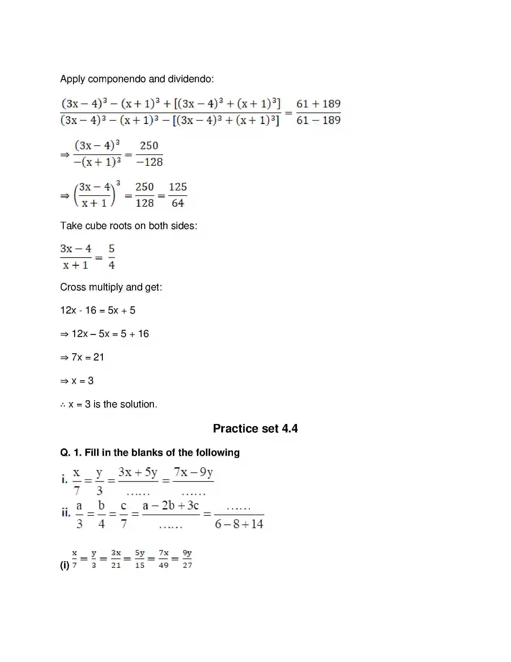 Maharashtra Board Class 9th Mathematics Part-I - English Medium Ratio and Proportion Solution 36