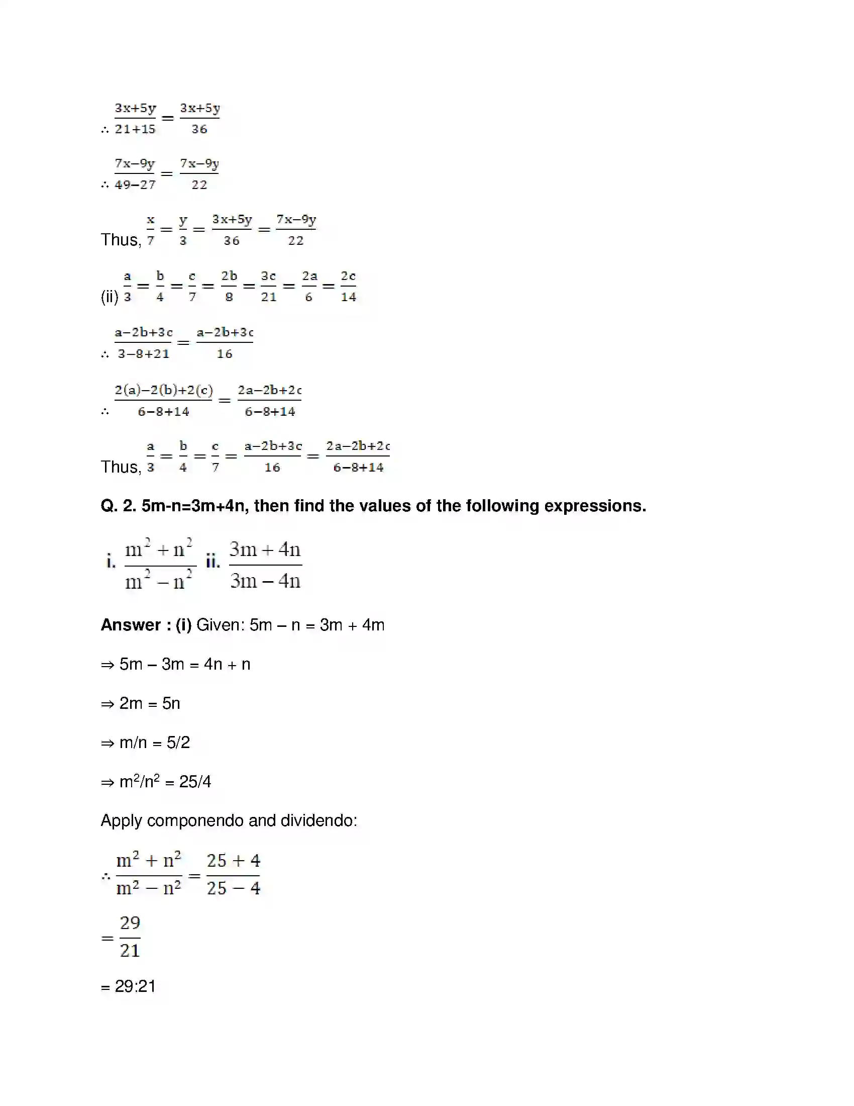 Maharashtra Board Class 9th Mathematics Part-I - English Medium Ratio and Proportion Solution 37