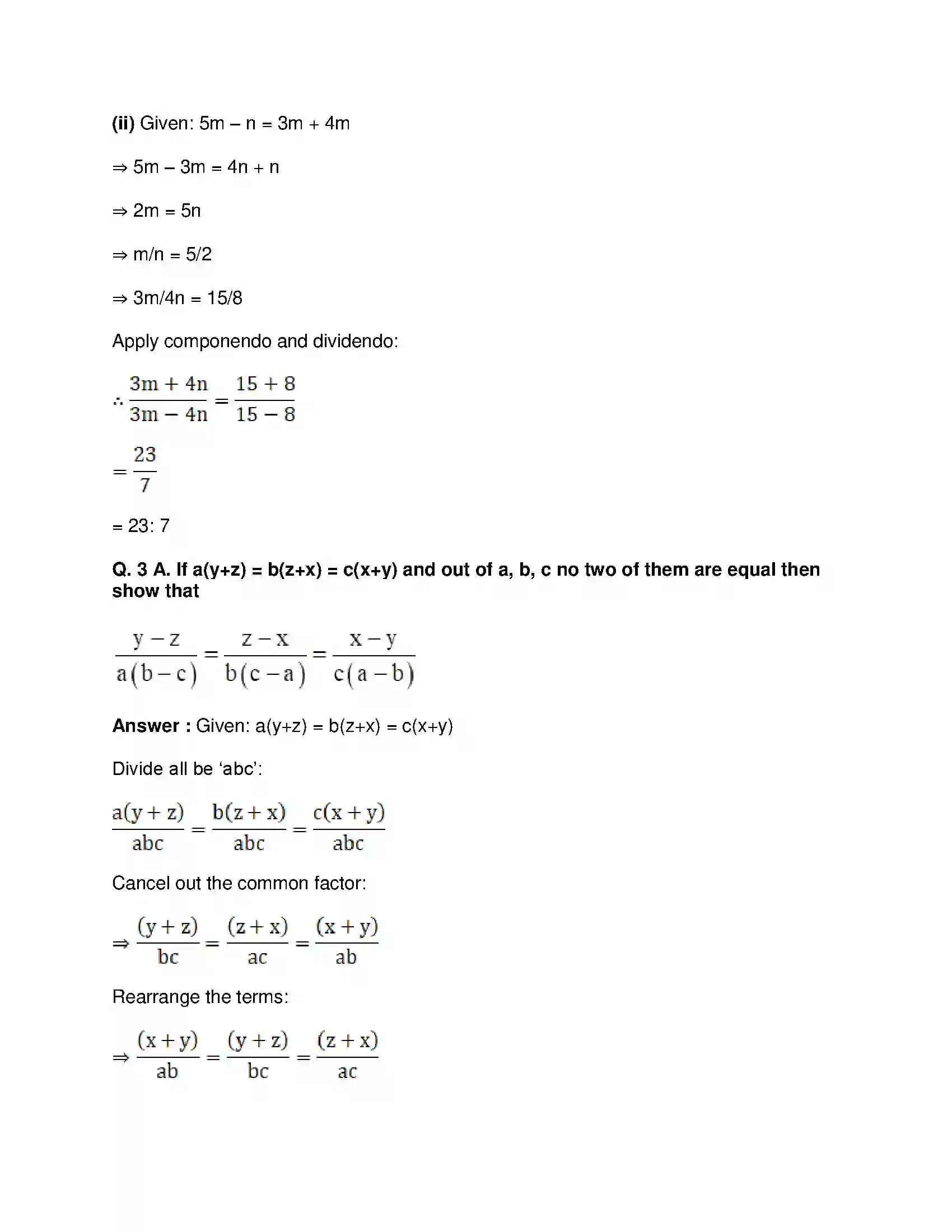Maharashtra Board Class 9th Mathematics Part-I - English Medium Ratio and Proportion Solution 38