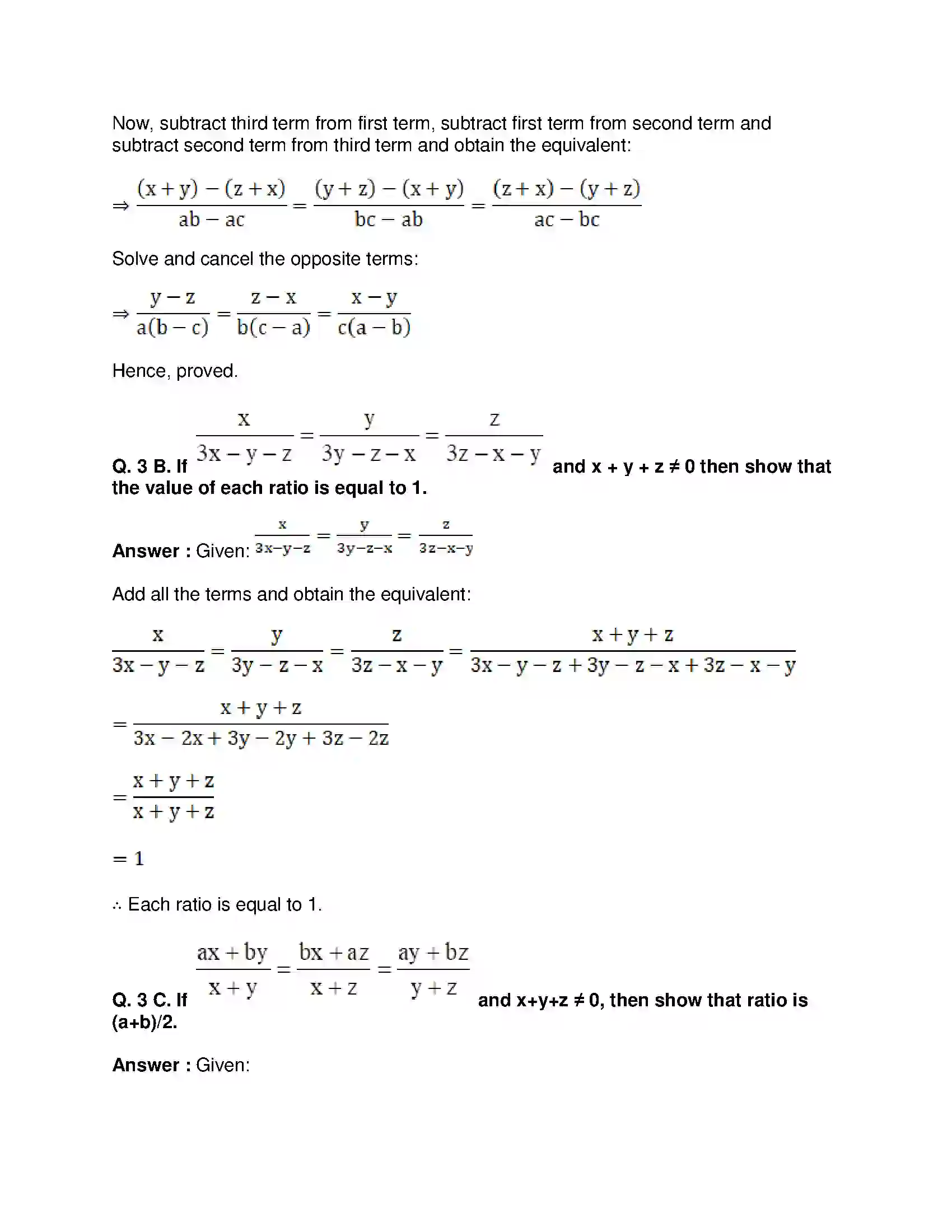 Maharashtra Board Class 9th Mathematics Part-I - English Medium Ratio and Proportion Solution 39