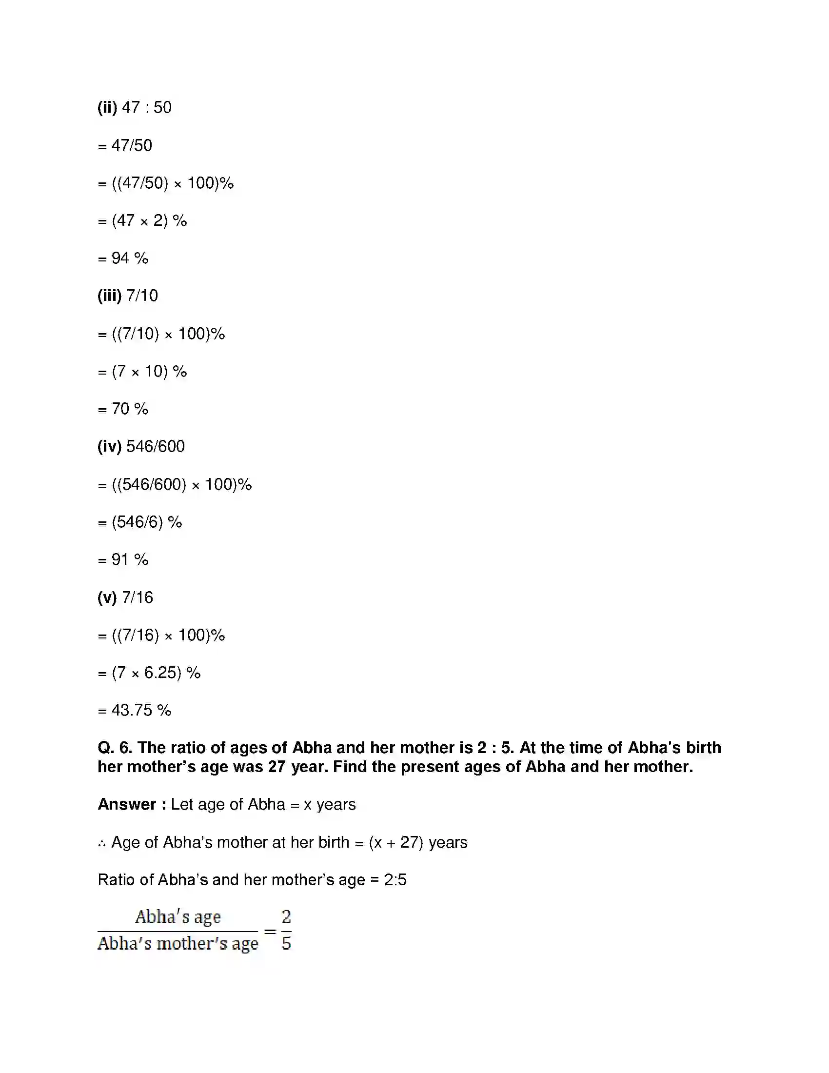 Maharashtra Board Class 9th Mathematics Part-I - English Medium Ratio and Proportion Solution 6