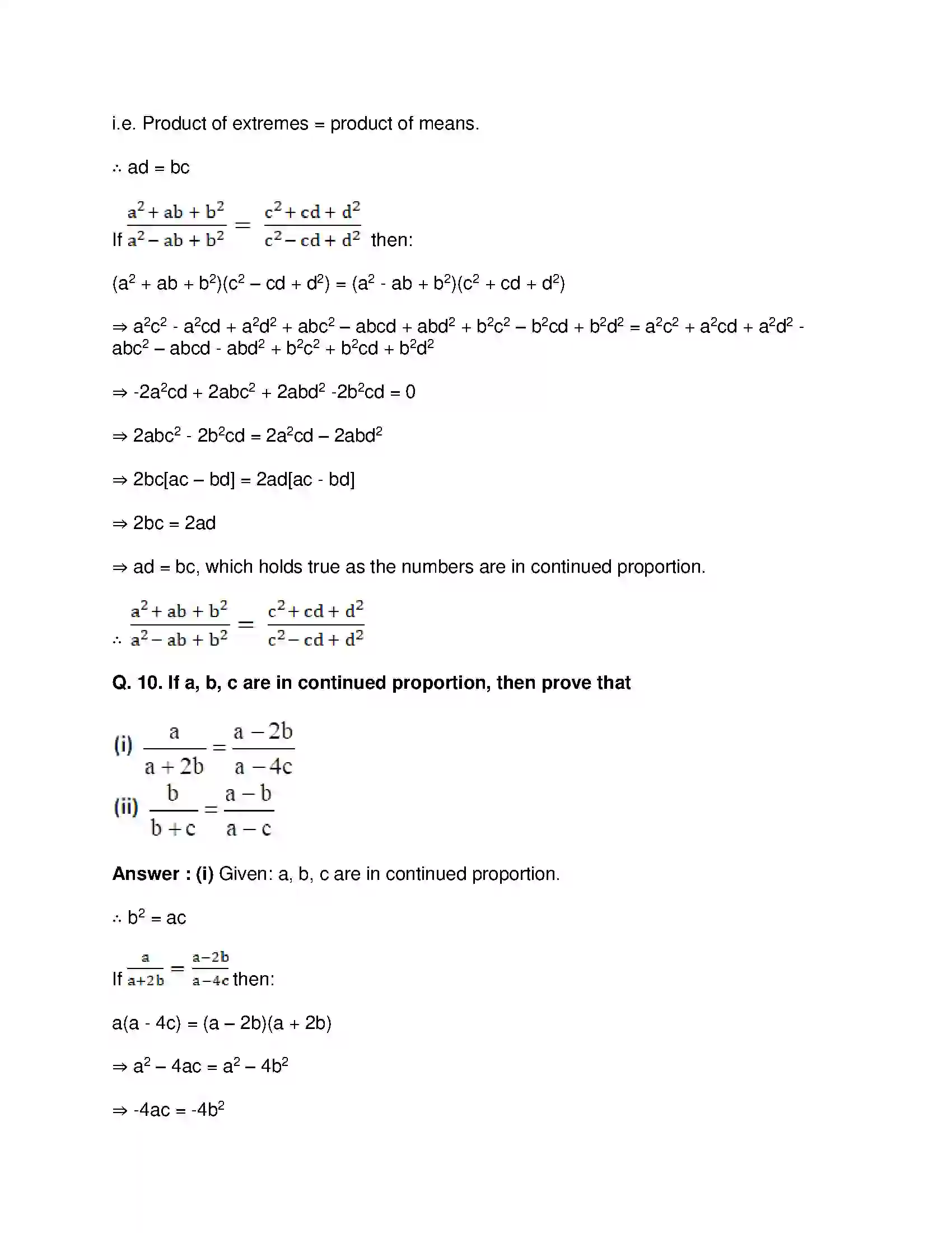 Maharashtra Board Class 9th Mathematics Part-I - English Medium Ratio and Proportion Solution 61