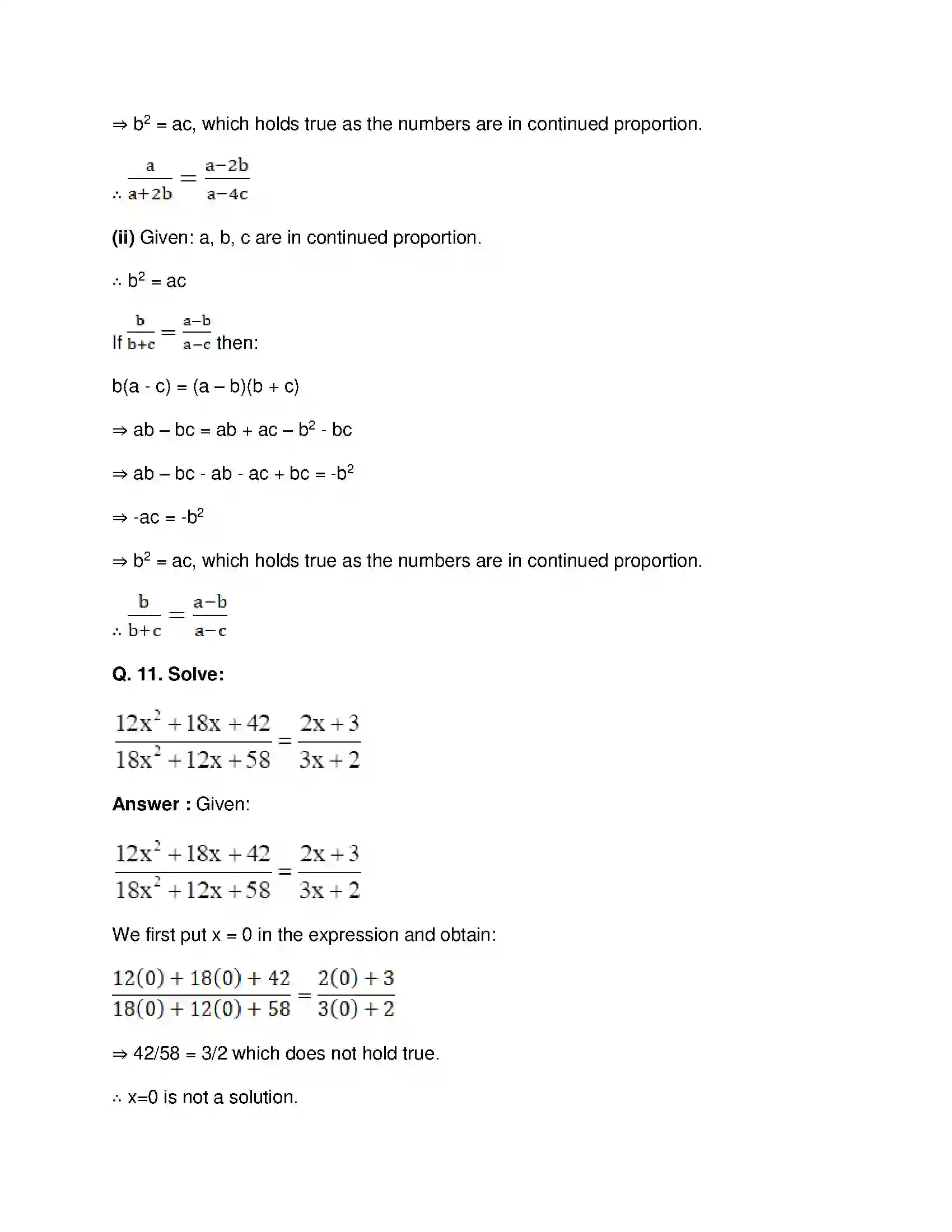 Maharashtra Board Class 9th Mathematics Part-I - English Medium Ratio and Proportion Solution 62