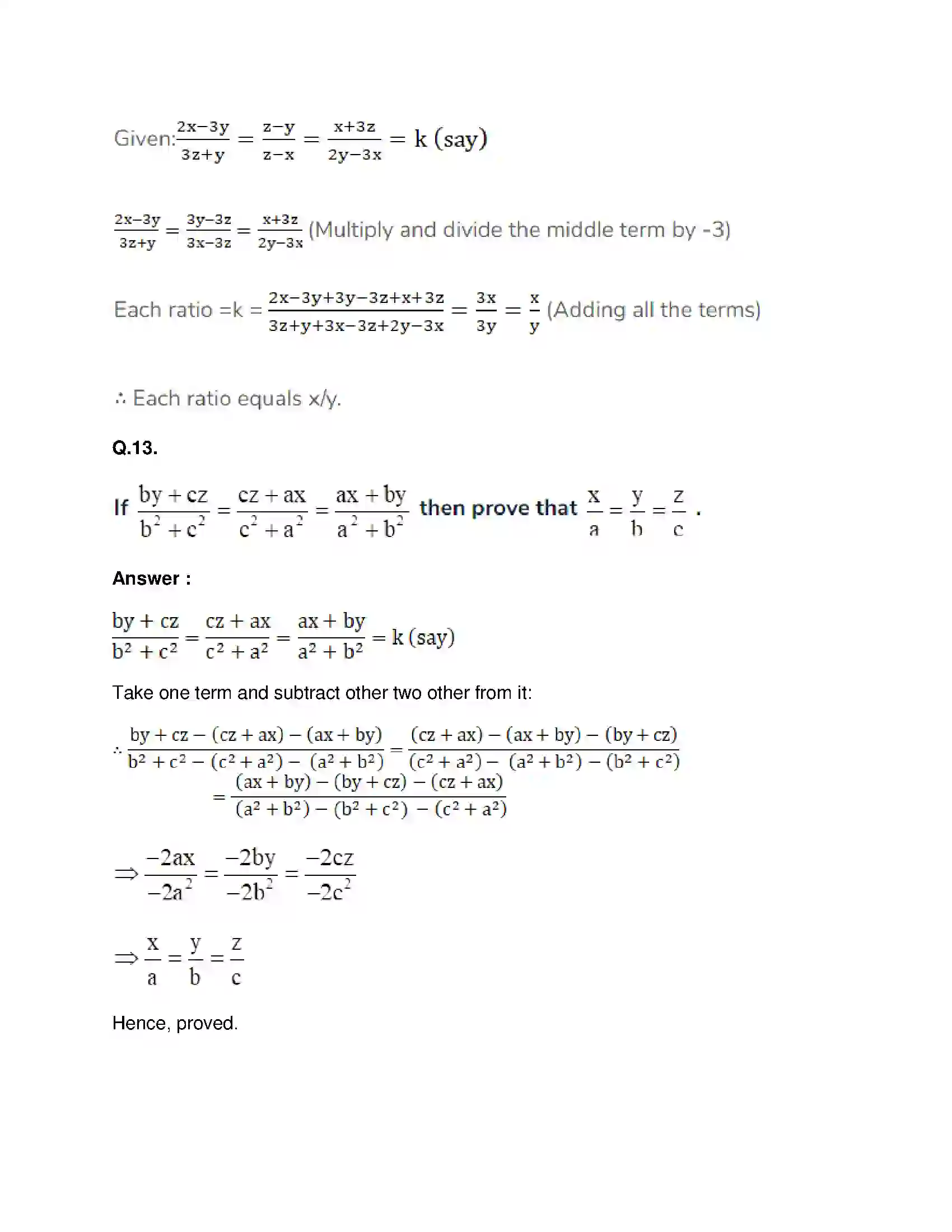 Maharashtra Board Class 9th Mathematics Part-I - English Medium Ratio and Proportion Solution 64
