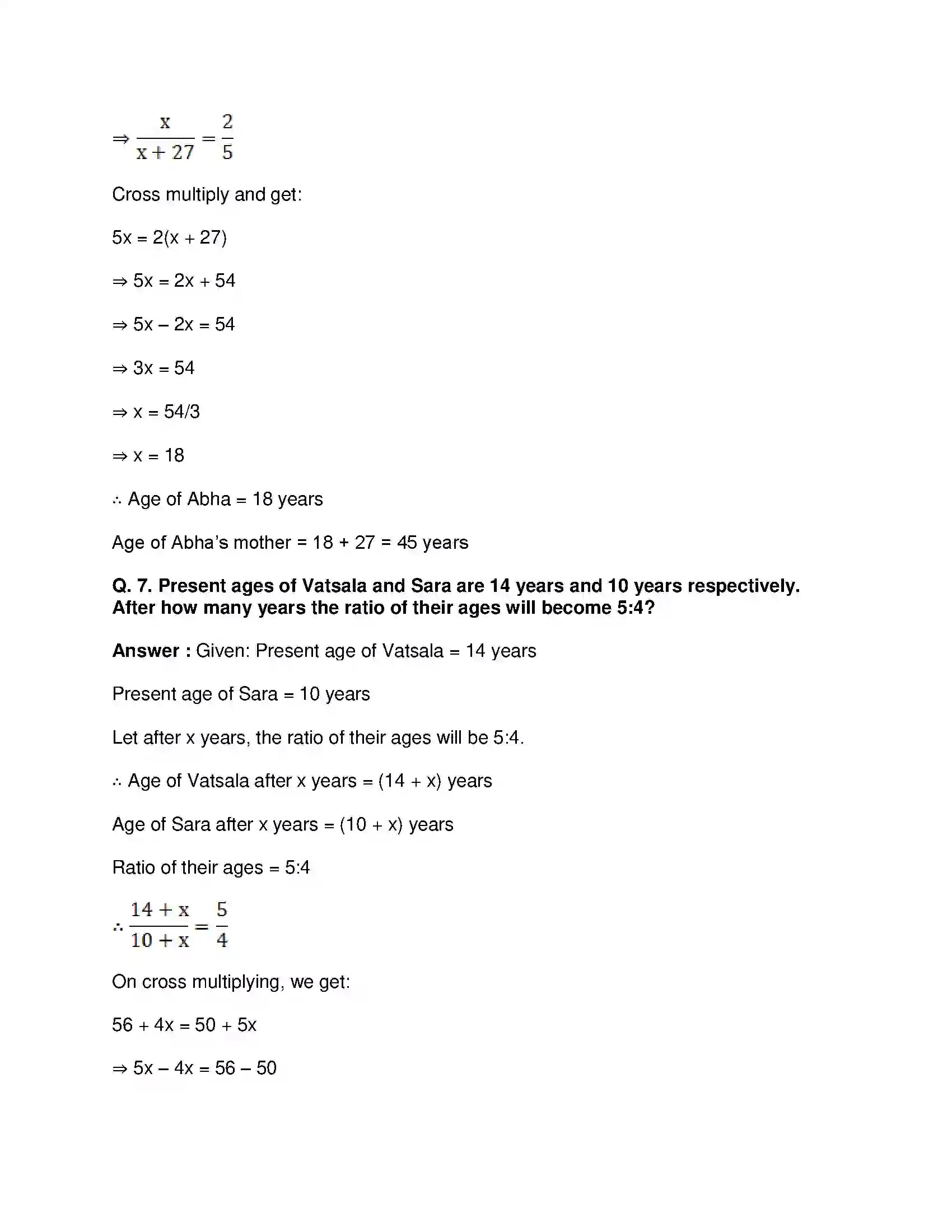 Maharashtra Board Class 9th Mathematics Part-I - English Medium Ratio and Proportion Solution 7