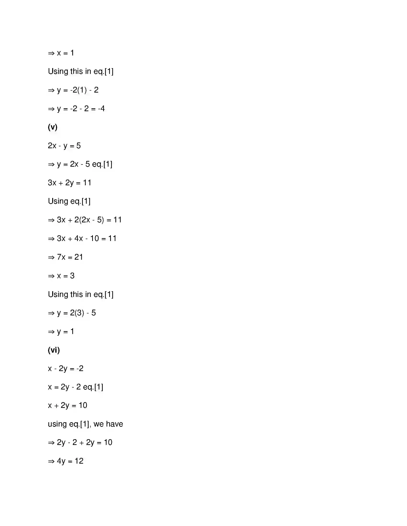 Maharashtra Board Class 9th Mathematics Part-I - English Medium Linear Equations in Two Variables Solution 19