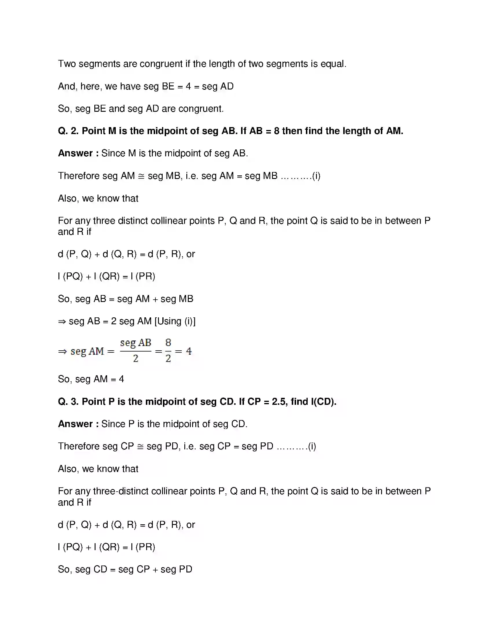 Maharashtra Board Class 9th Mathematics Part-II - English Medium Basic Concepts in Geometry Solution 10