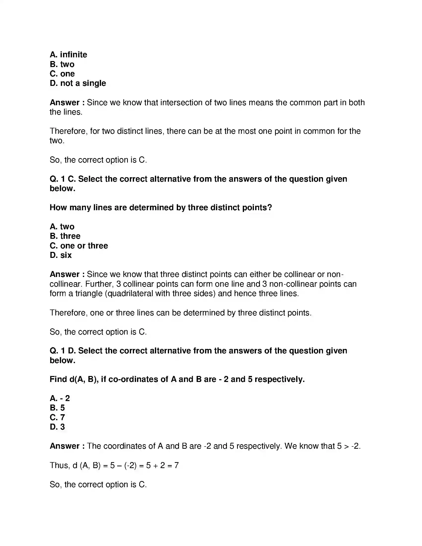 Maharashtra Board Class 9th Mathematics Part-II - English Medium Basic Concepts in Geometry Solution 14