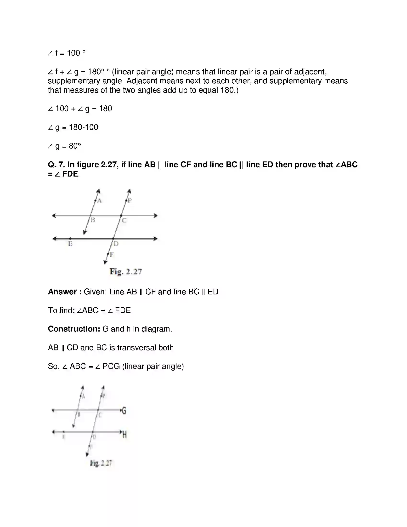 Maharashtra Board Class 9th Mathematics Part-II - English Medium Parallel Lines Solution 18