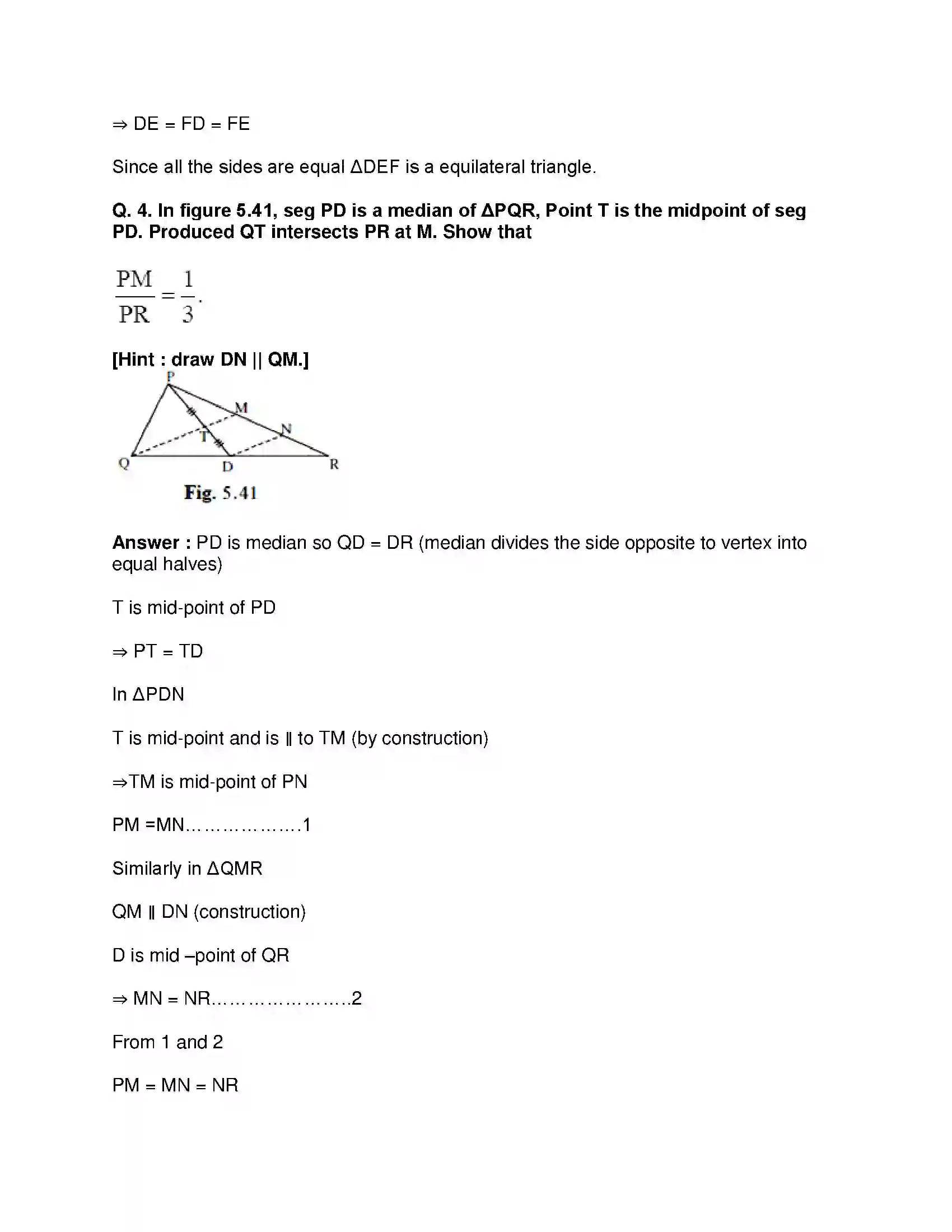 Maharashtra Board Class 9th Mathematics Part-II - English Medium Quadrilaterals Solution 16