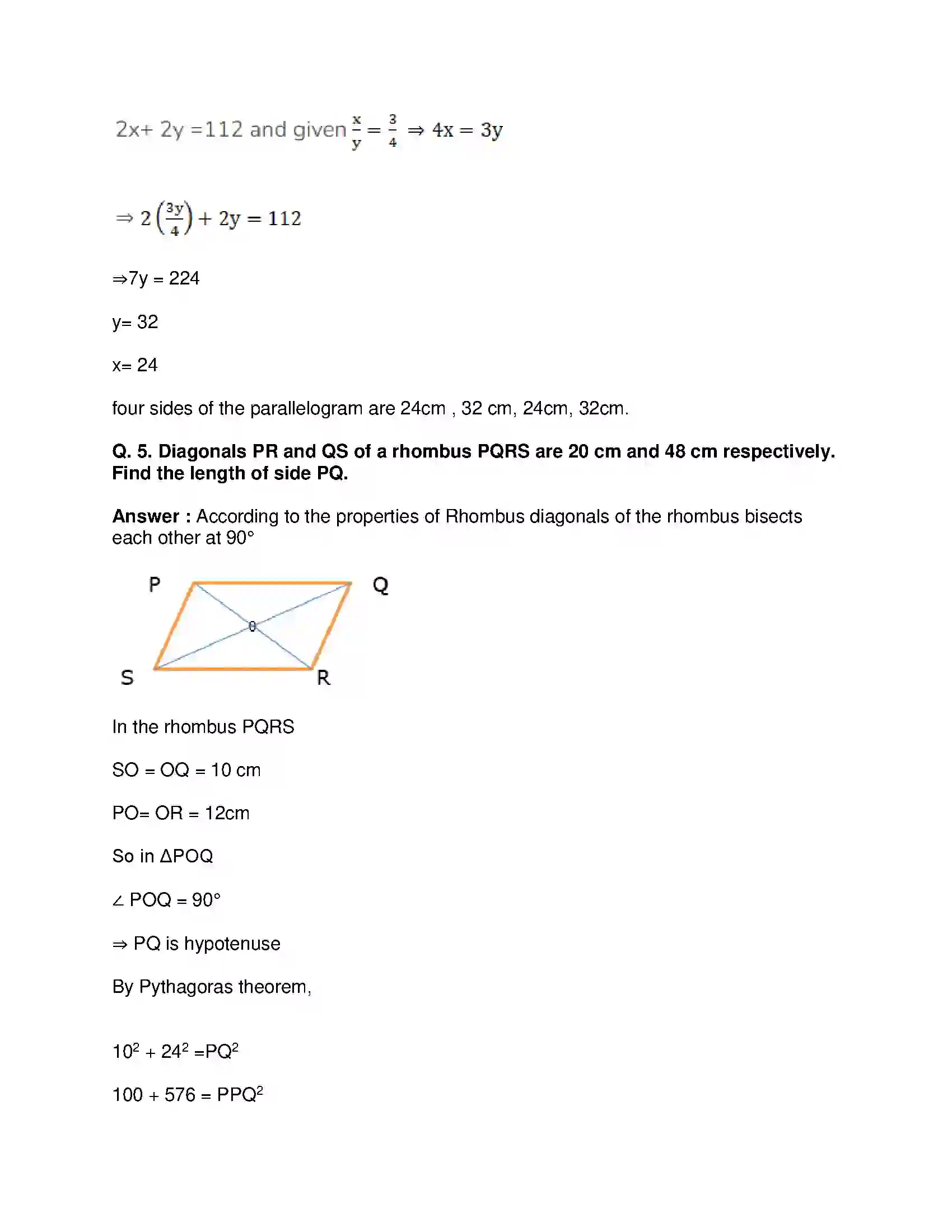 Maharashtra Board Class 9th Mathematics Part-II - English Medium Quadrilaterals Solution 20