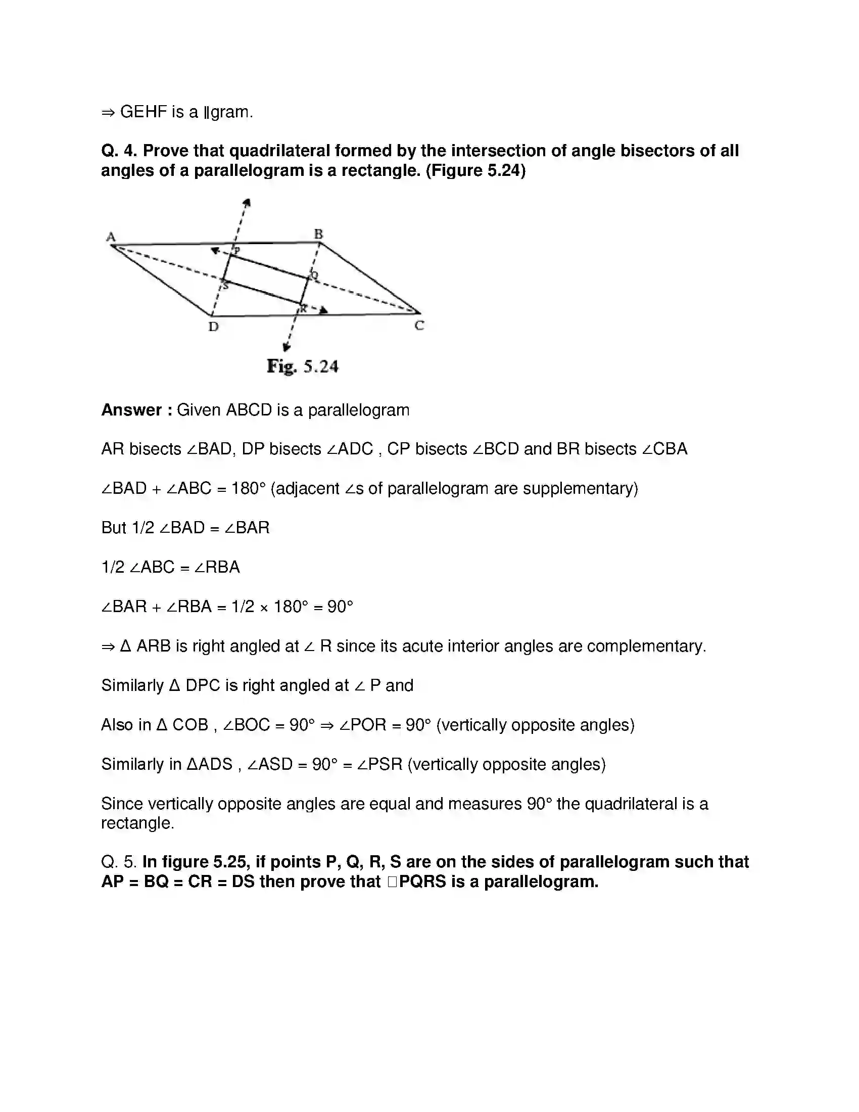Maharashtra Board Class 9th Mathematics Part-II - English Medium Quadrilaterals Solution 8