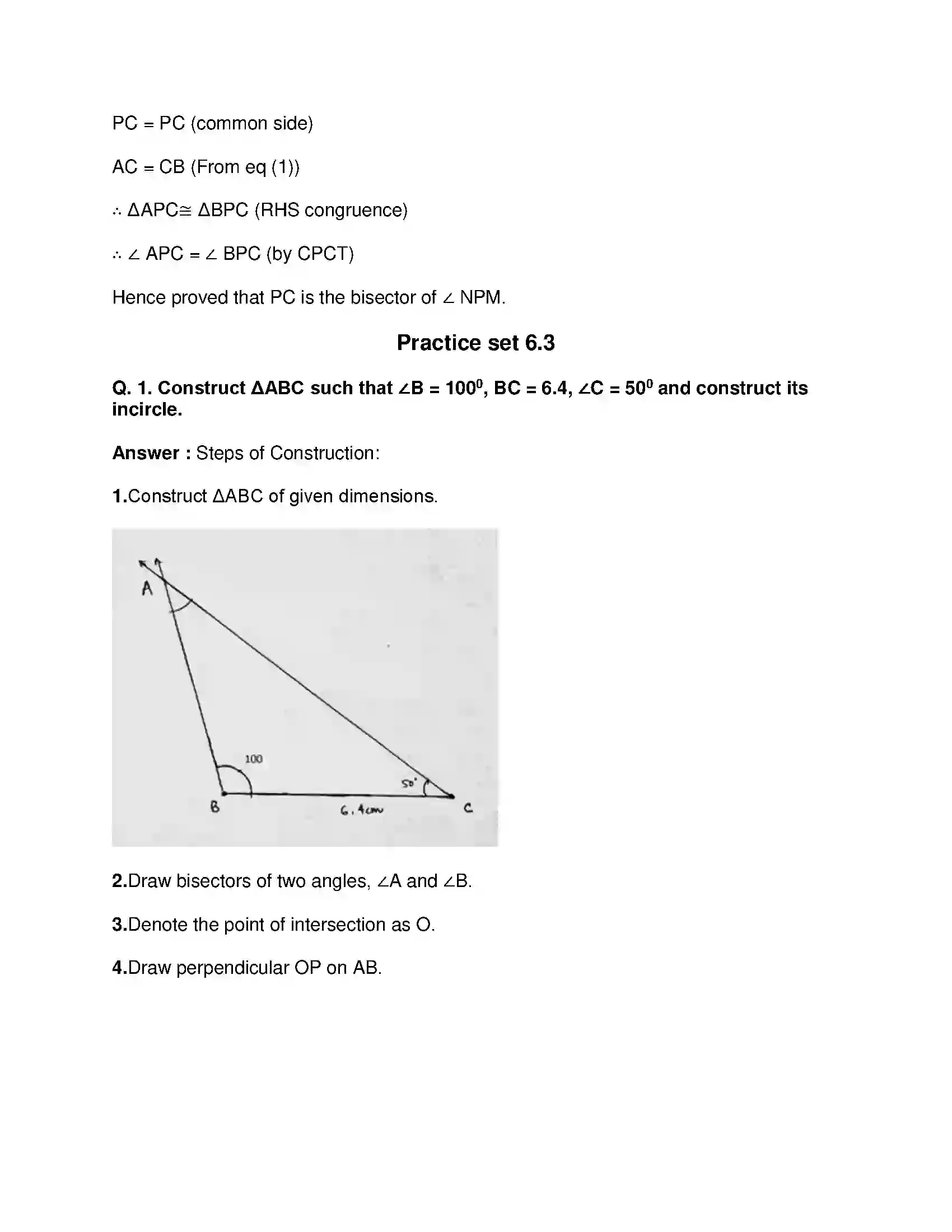 Maharashtra Board Class 9th Mathematics Part-II - English Medium Circles Solution 10