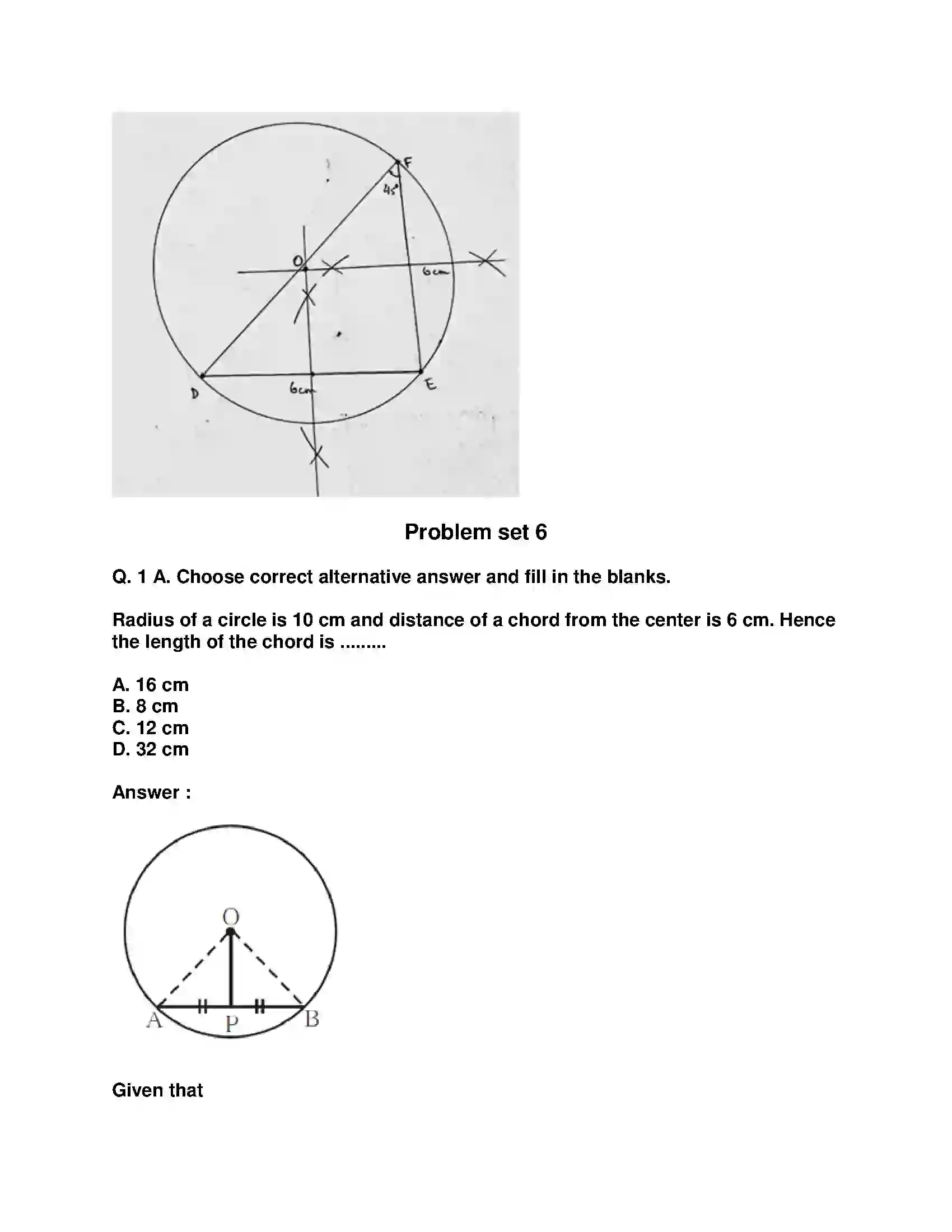 Maharashtra Board Class 9th Mathematics Part-II - English Medium Circles Solution 18
