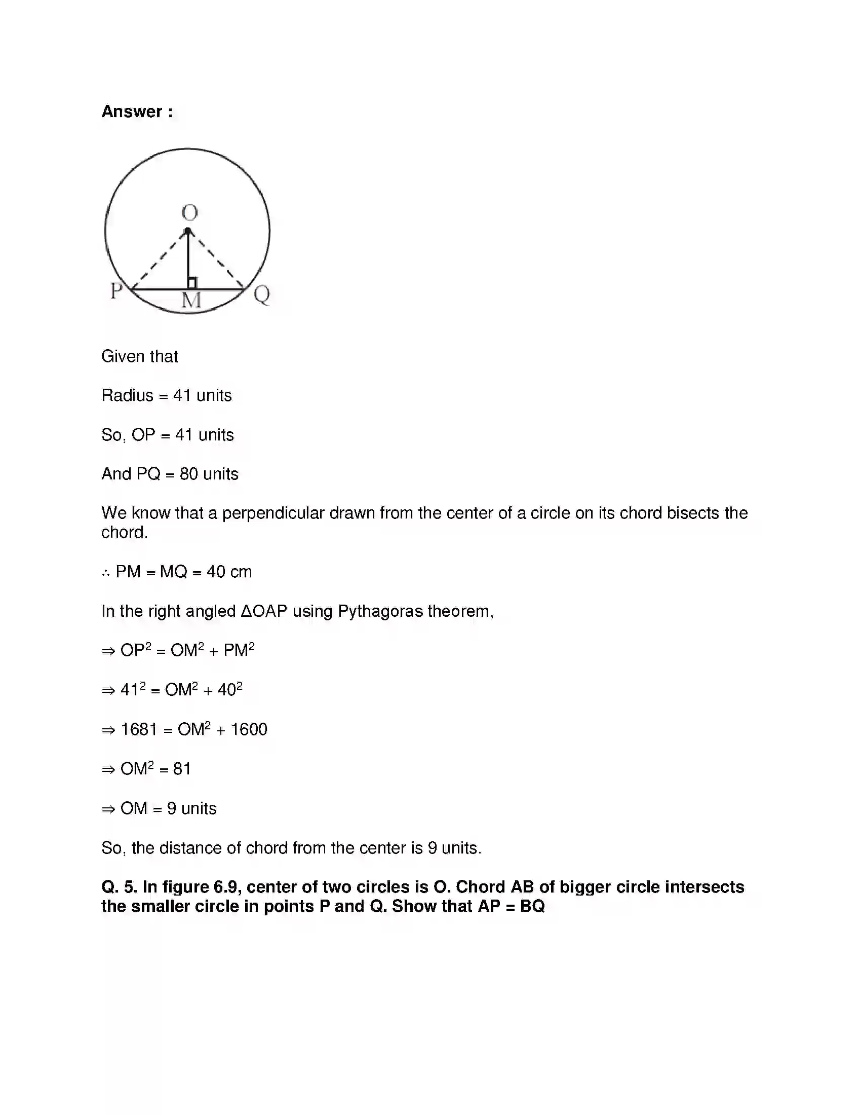 Maharashtra Board Class 9th Mathematics Part-II - English Medium Circles Solution 4