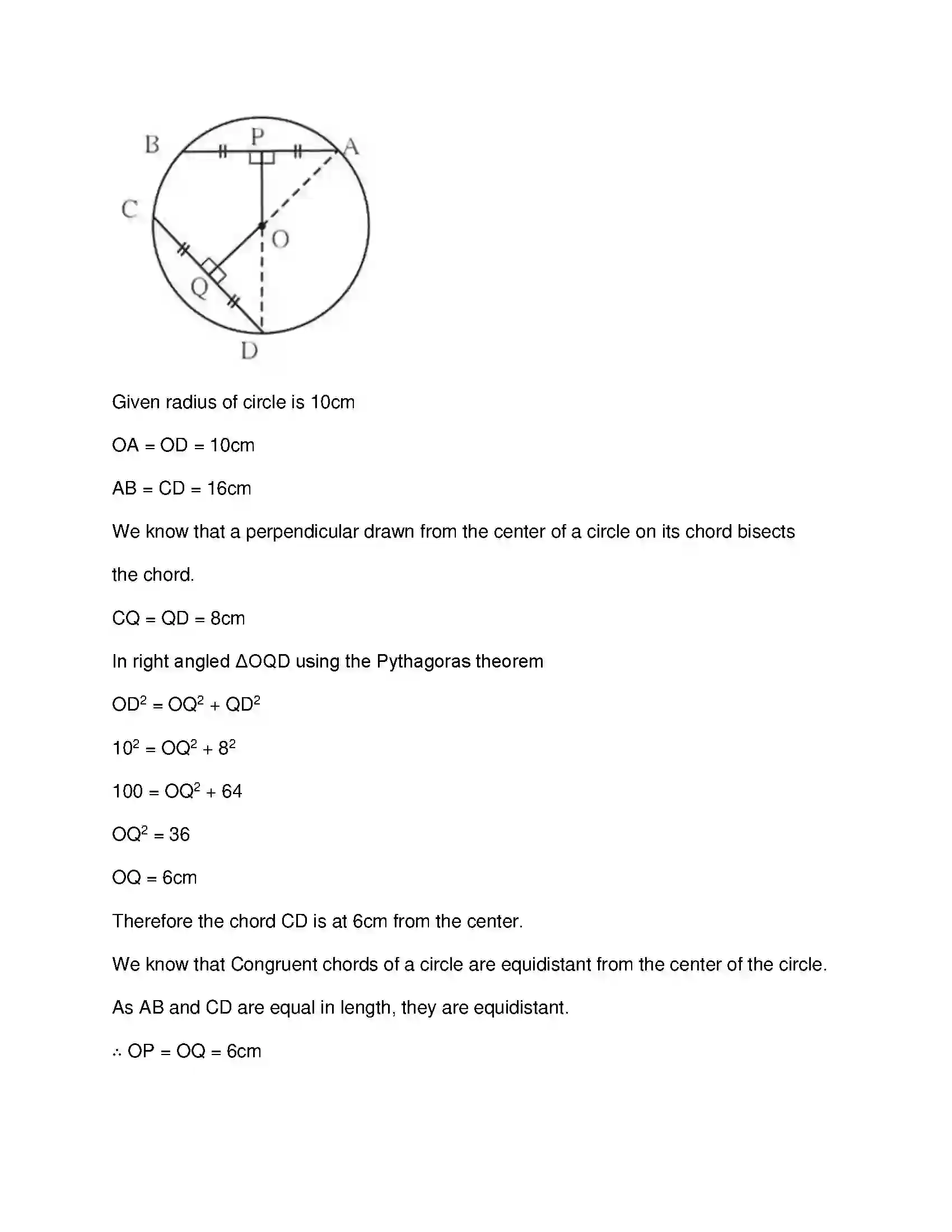 Maharashtra Board Class 9th Mathematics Part-II - English Medium Circles Solution 7