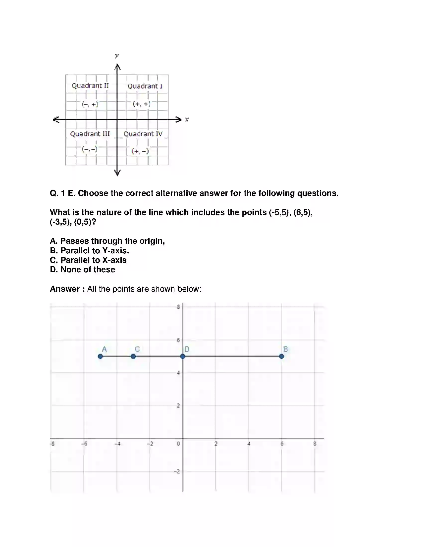 Maharashtra Board Class 9th Mathematics Part-II - English Medium Co-ordinate Geometry Solution 17