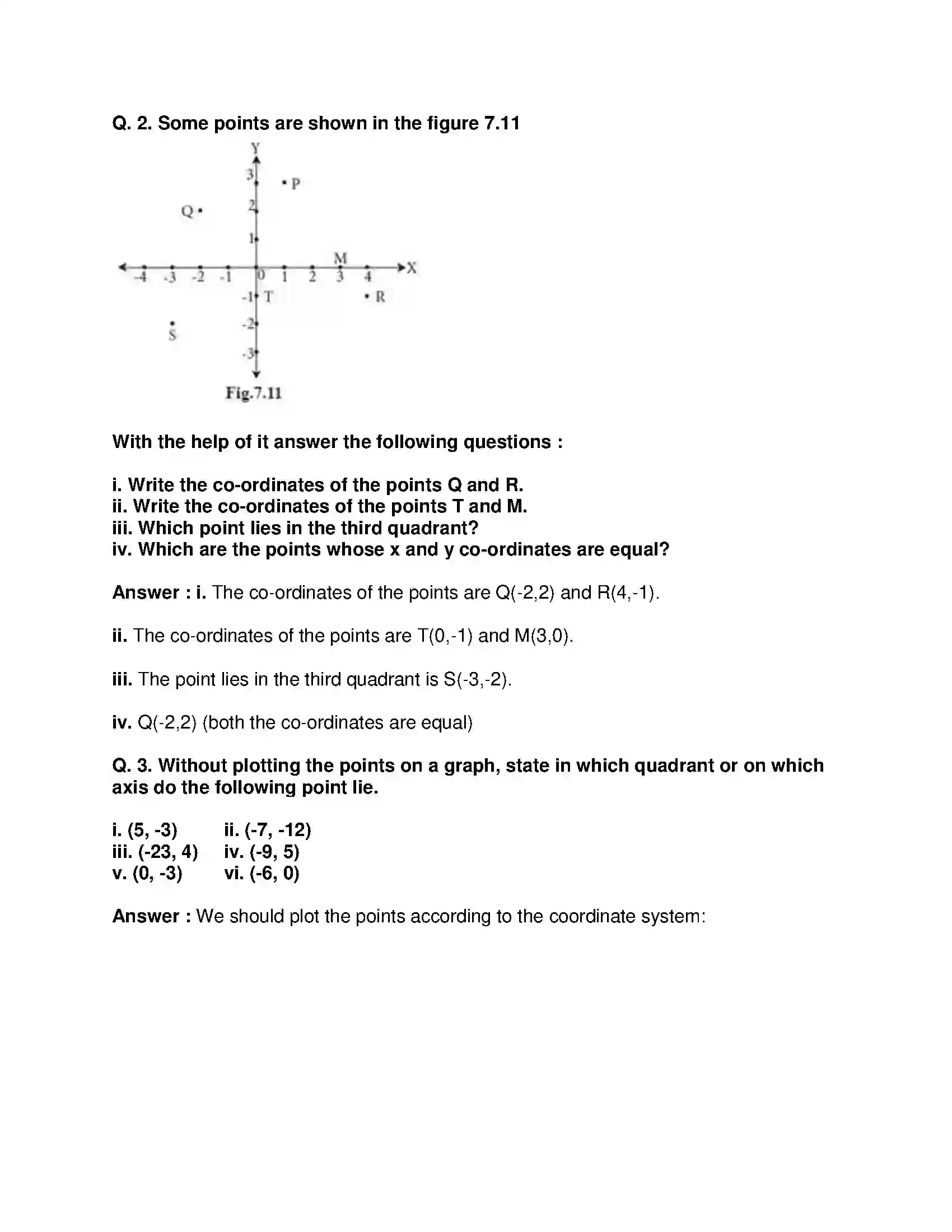 Maharashtra Board Class 9th Mathematics Part-II - English Medium Co-ordinate Geometry Solution 19