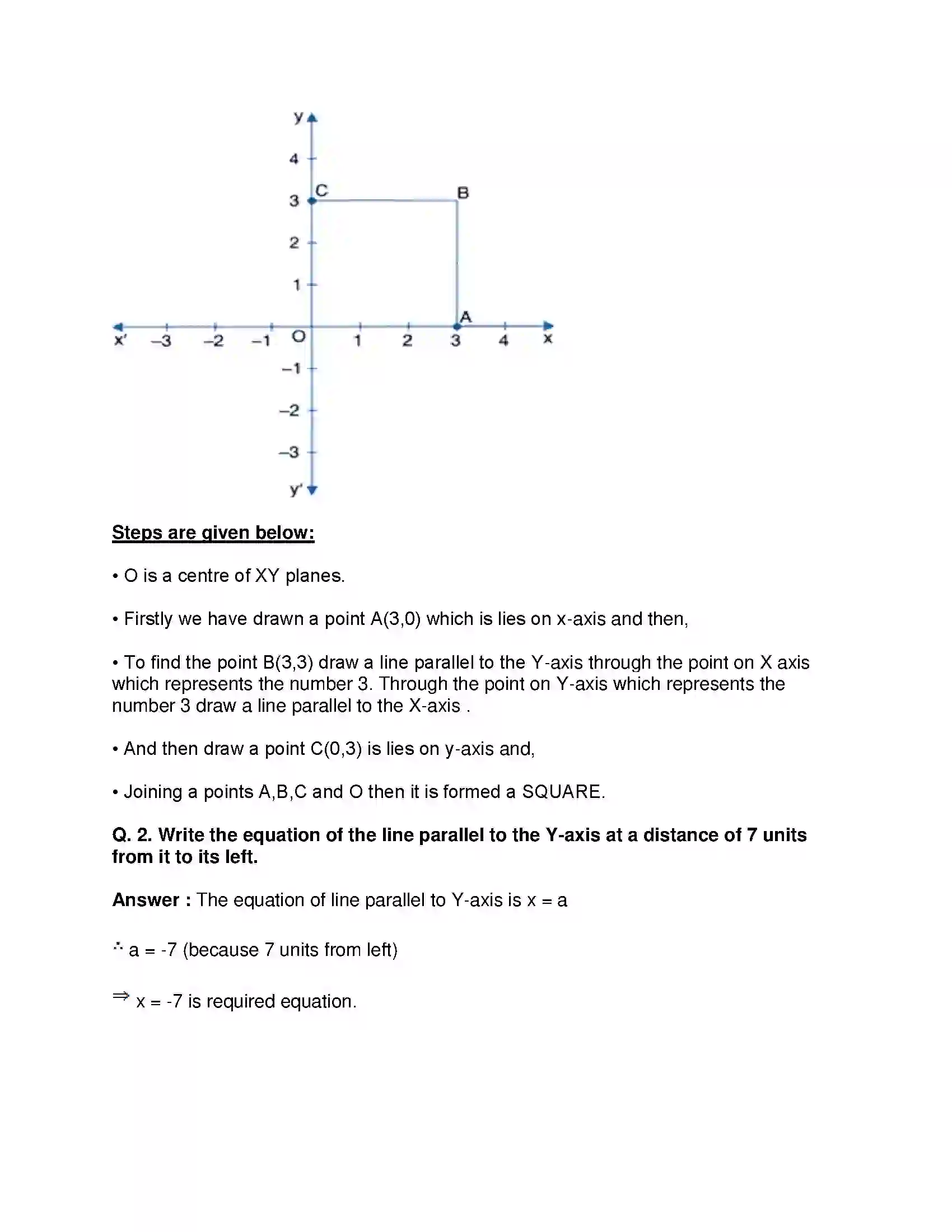Maharashtra Board Class 9th Mathematics Part-II - English Medium Co-ordinate Geometry Solution 4