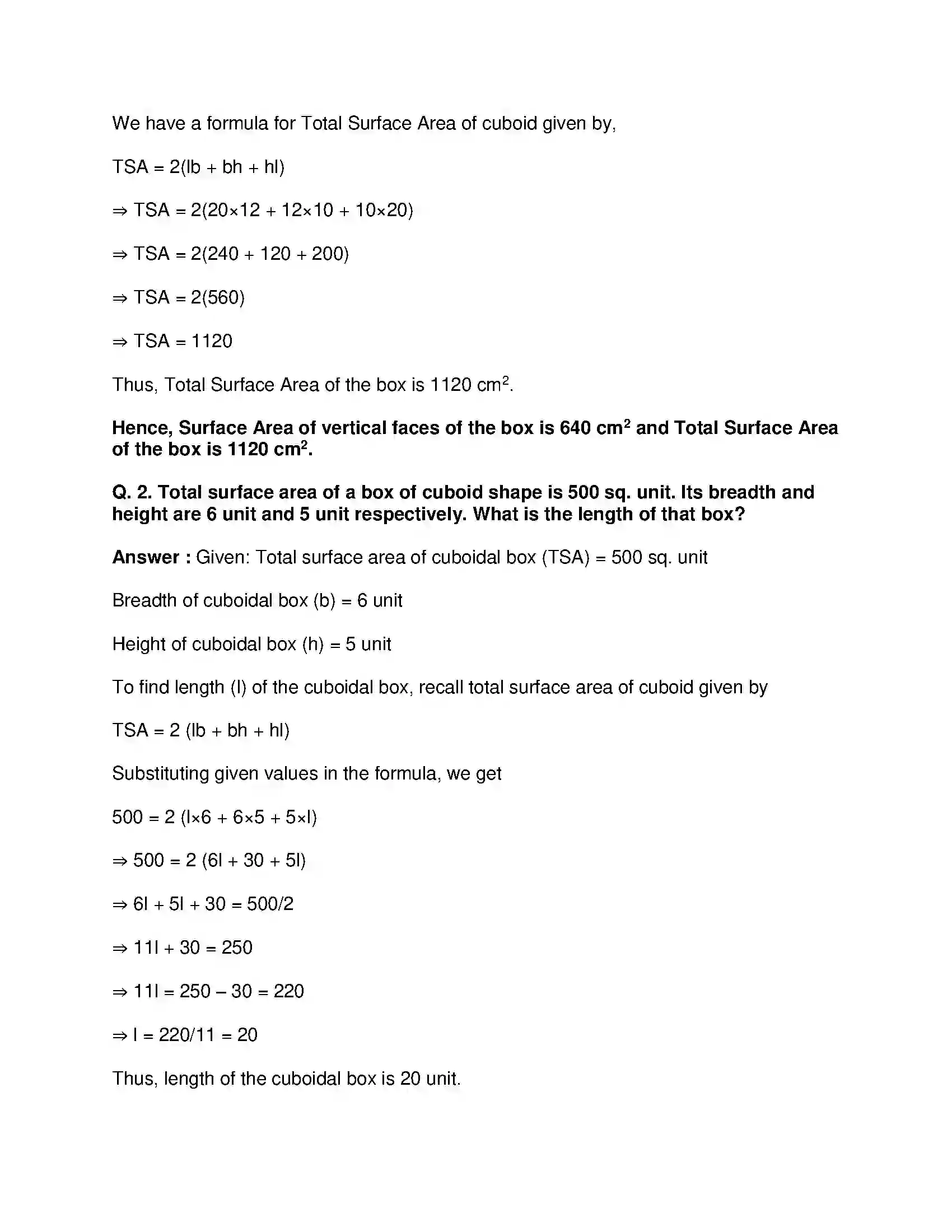 Maharashtra Board Class 9th Mathematics Part-II - English Medium Surface Area and Volume Solution 2