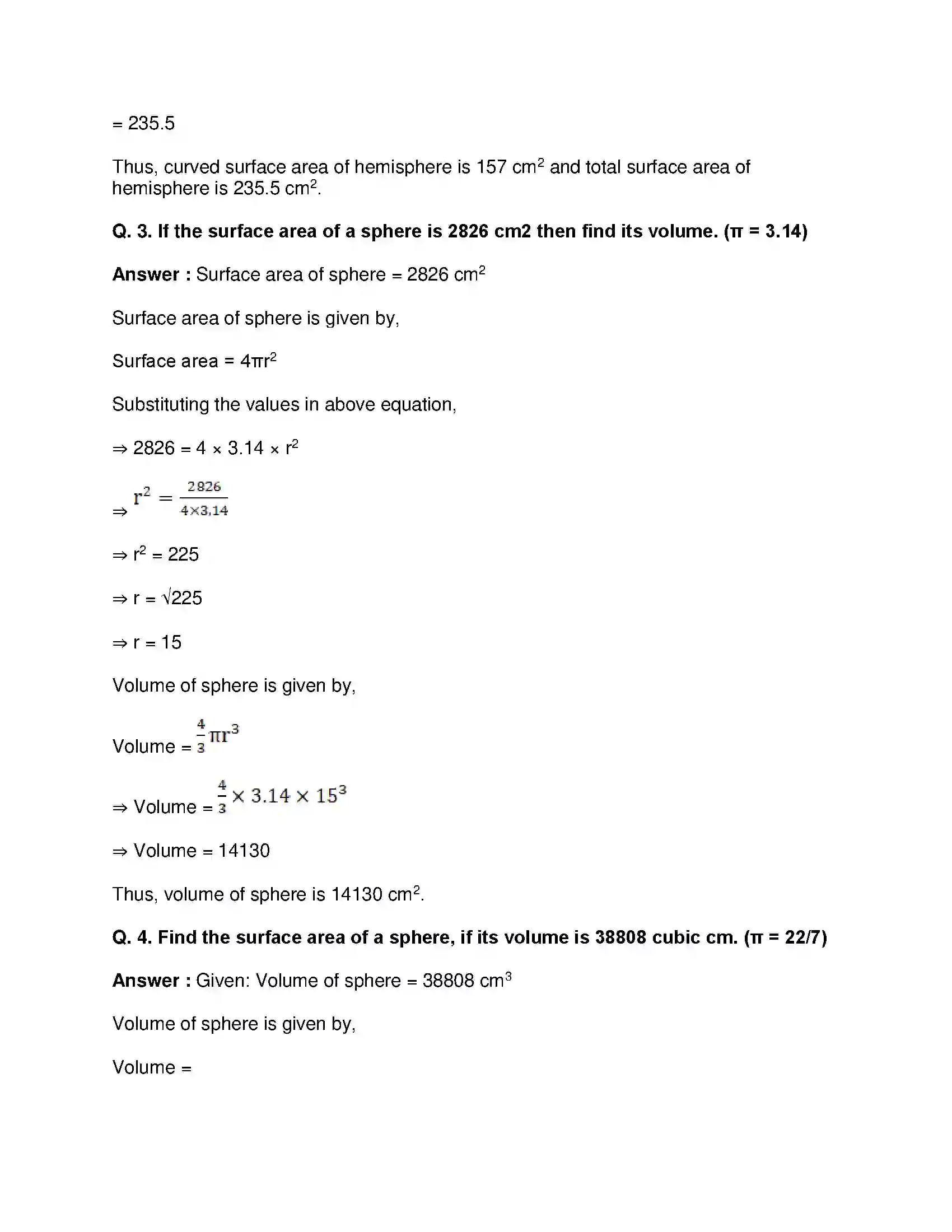 Maharashtra Board Class 9th Mathematics Part-II - English Medium Surface Area and Volume Solution 20