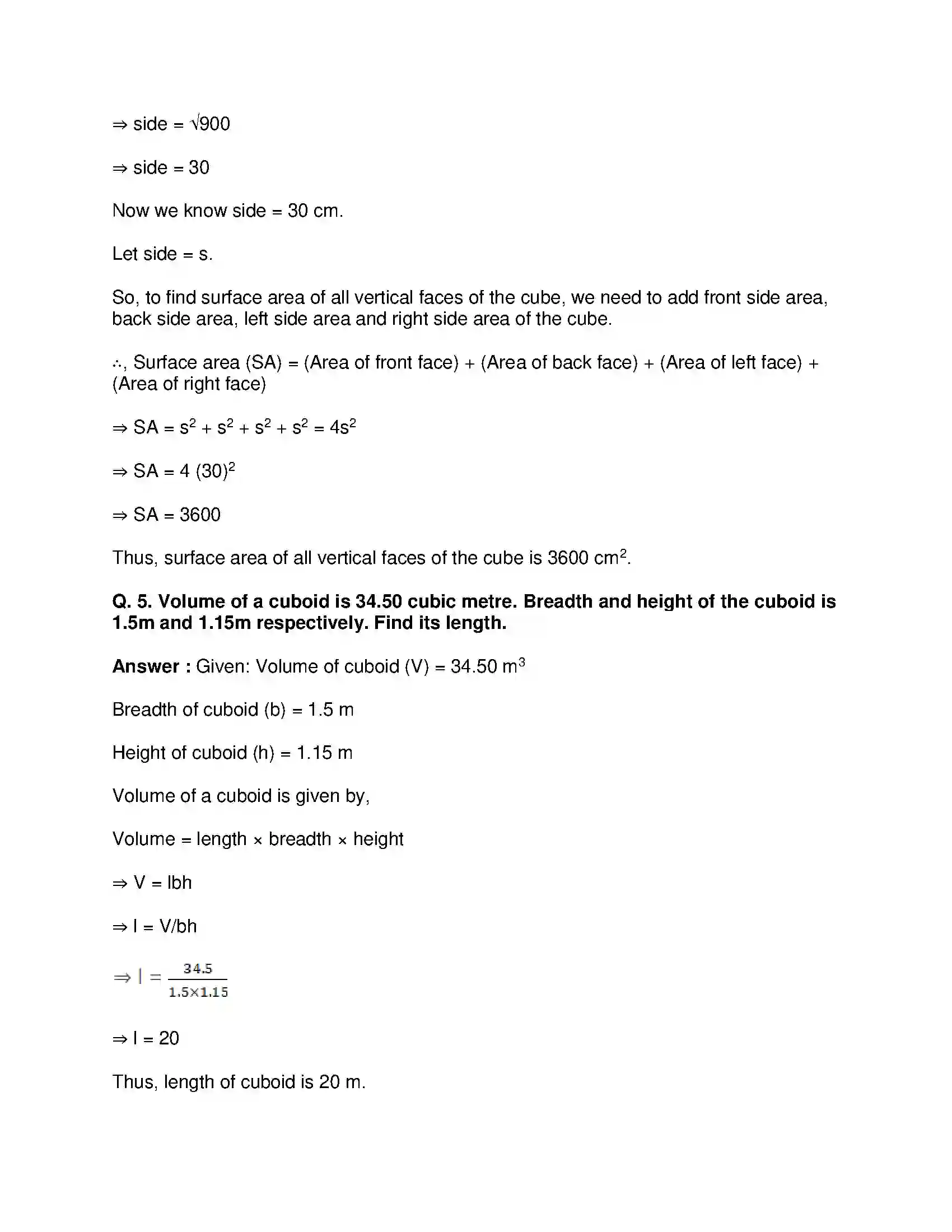 Maharashtra Board Class 9th Mathematics Part-II - English Medium Surface Area and Volume Solution 4