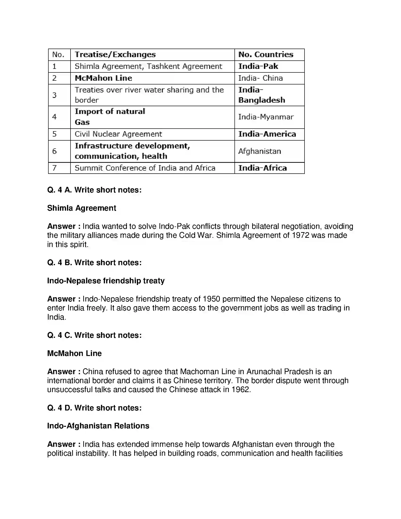 Maharashtra Board Class 9th Political Science - English Medium India and Other Countries Solution 3