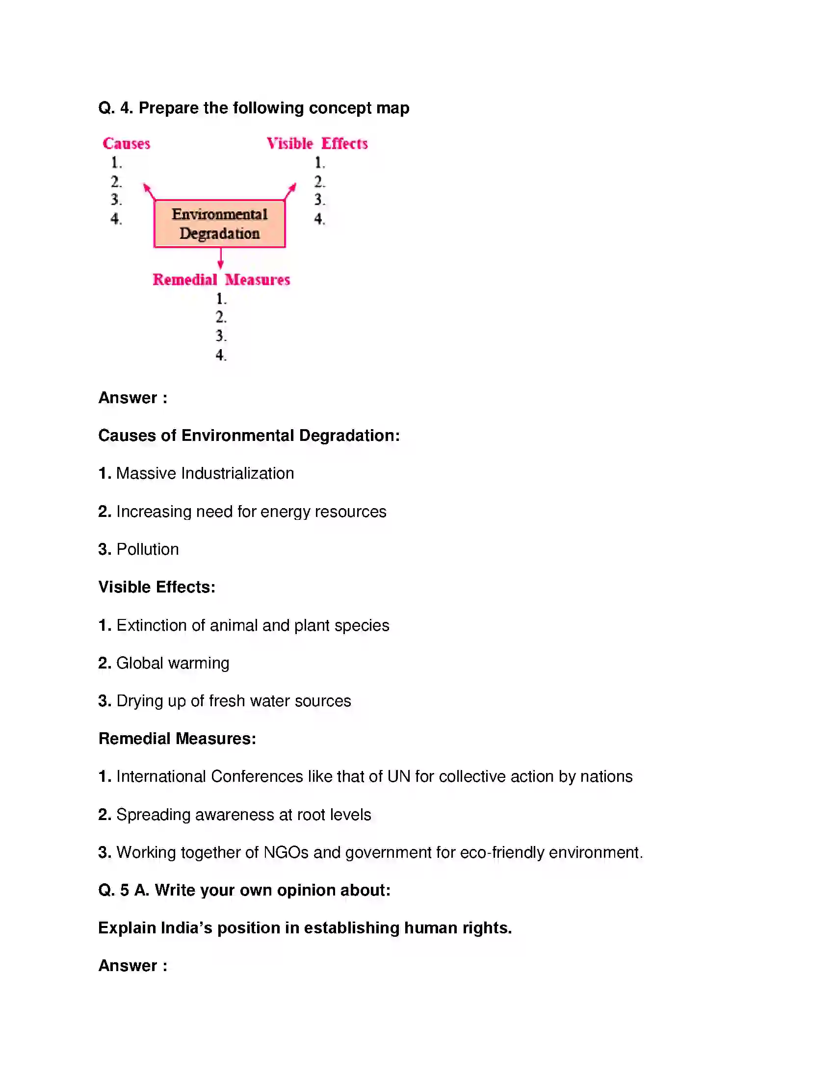 Maharashtra Board Class 9th Political Science - English Medium International Problems Solution 3