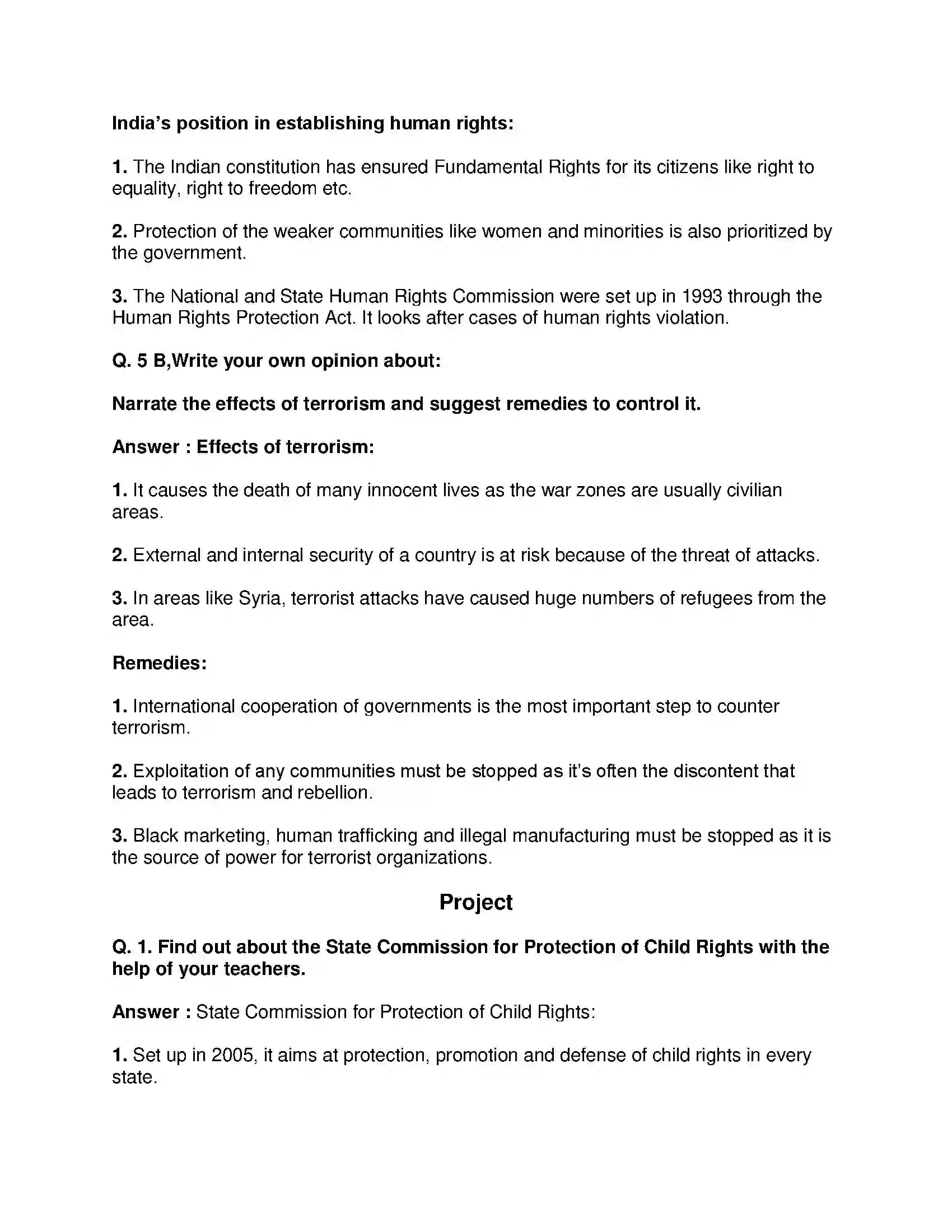 Maharashtra Board Class 9th Political Science - English Medium International Problems Solution 4