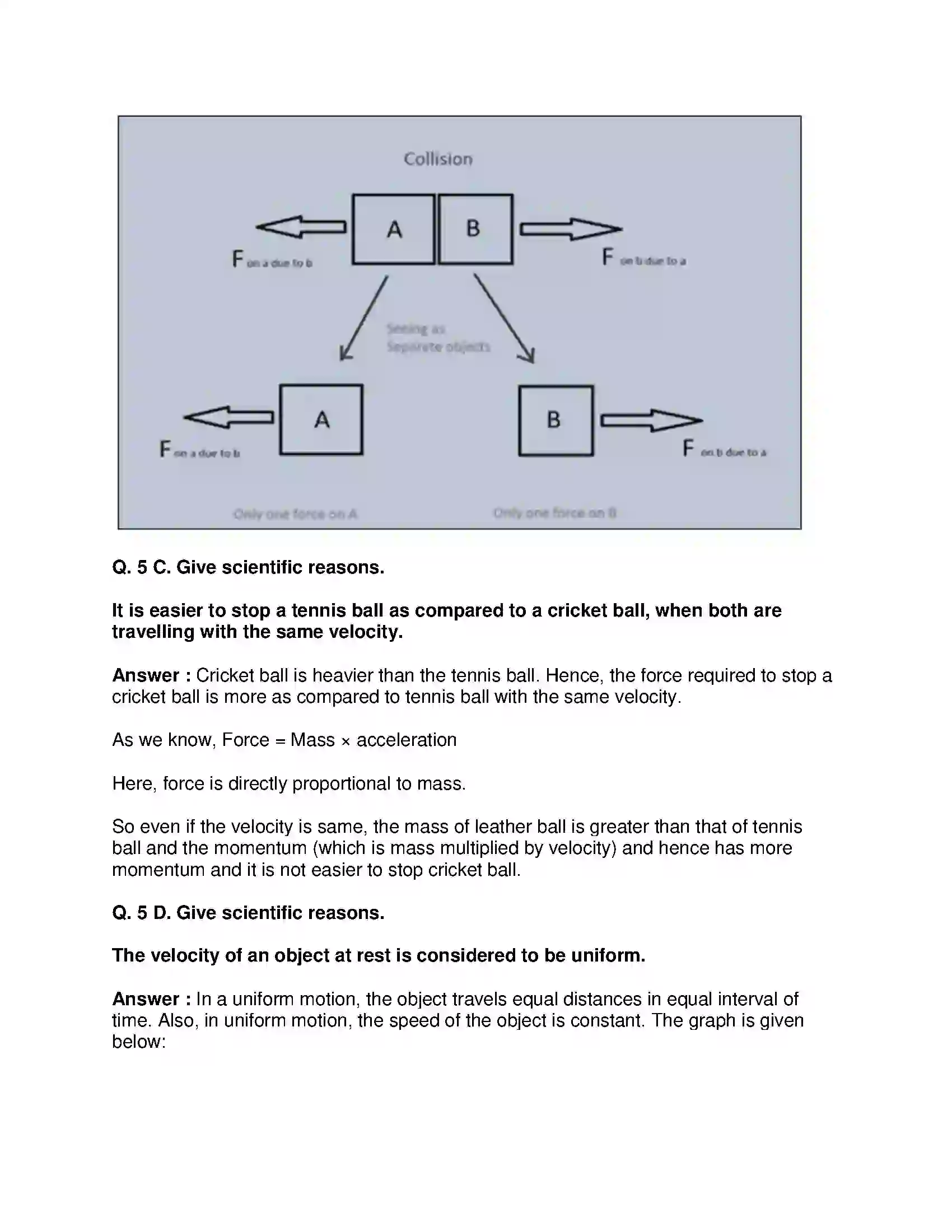 Maharashtra Board Class 9th Science & Technology - English Medium Laws of Motion Solution 11