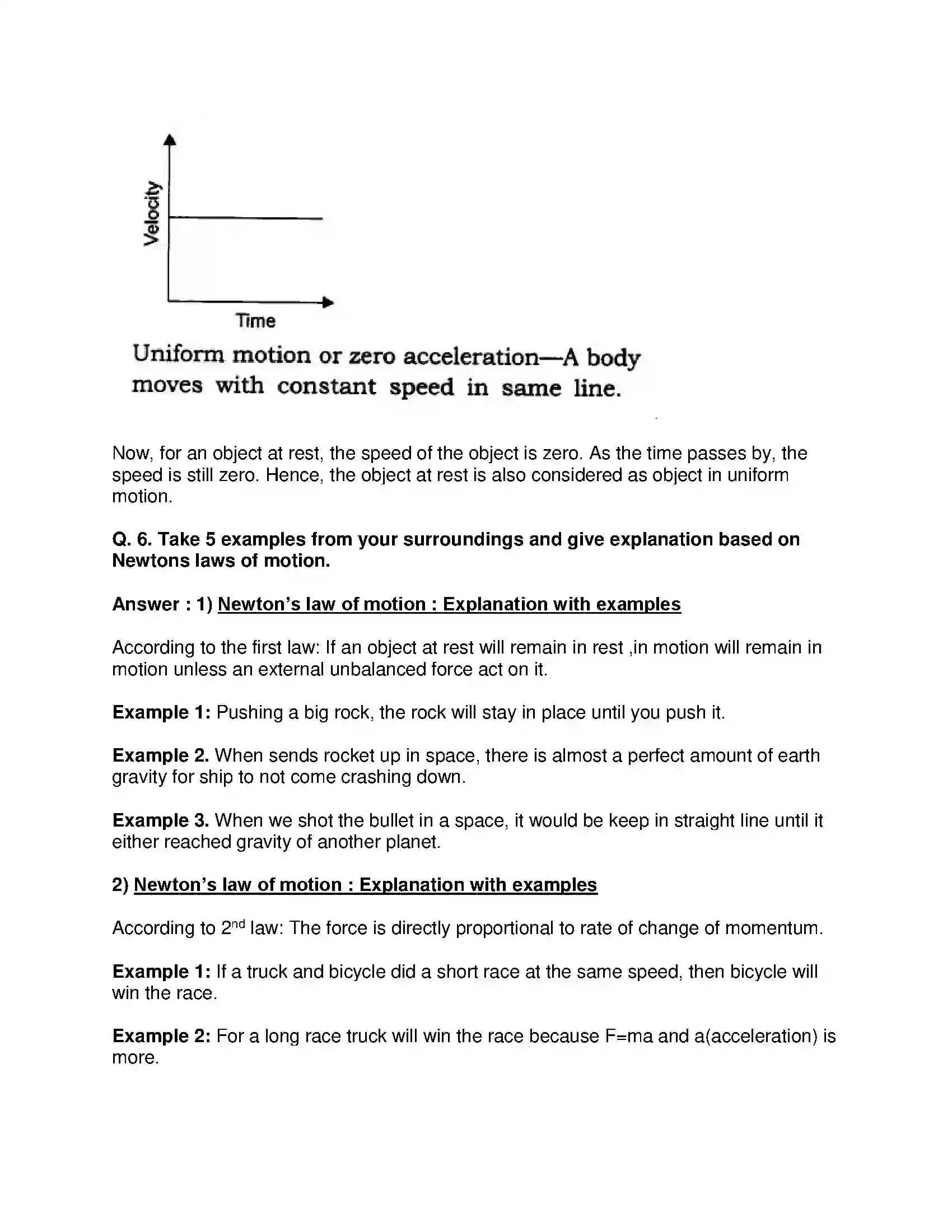Maharashtra Board Class 9th Science & Technology - English Medium Laws of Motion Solution 12