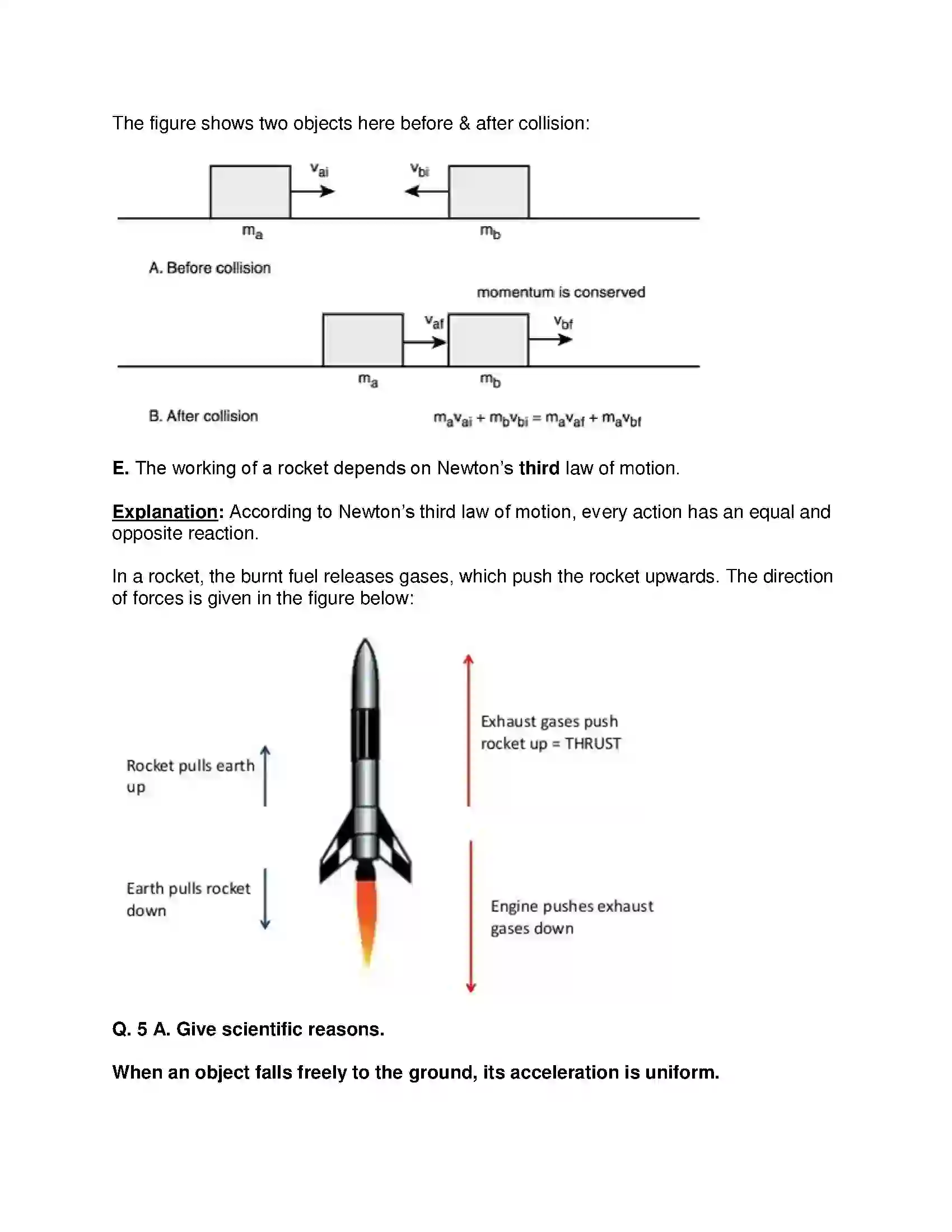 Maharashtra Board Class 9th Science & Technology - English Medium Laws of Motion Solution 9