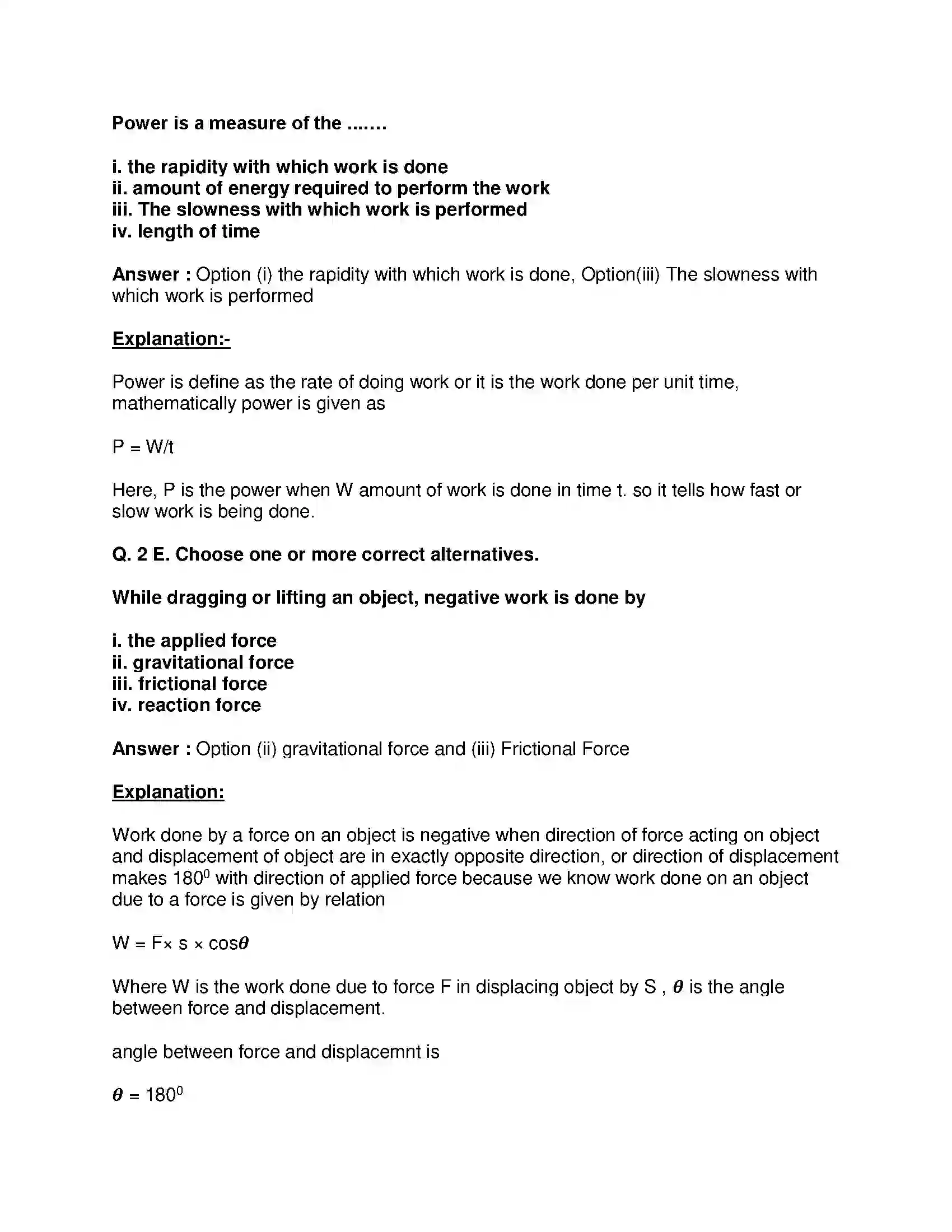 Maharashtra Board Class 9th Science & Technology - English Medium Work and Energy Solution 12