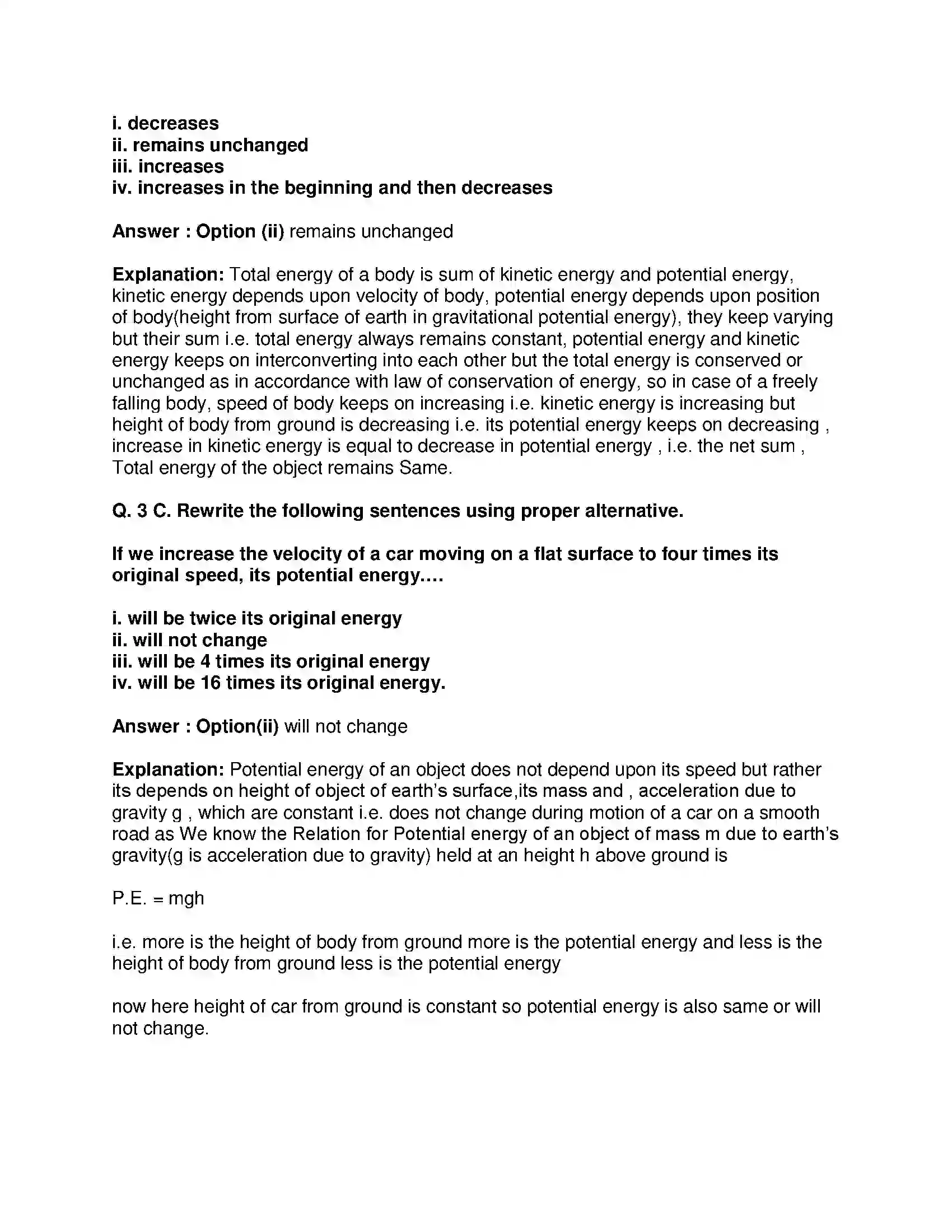 Maharashtra Board Class 9th Science & Technology - English Medium Work and Energy Solution 15