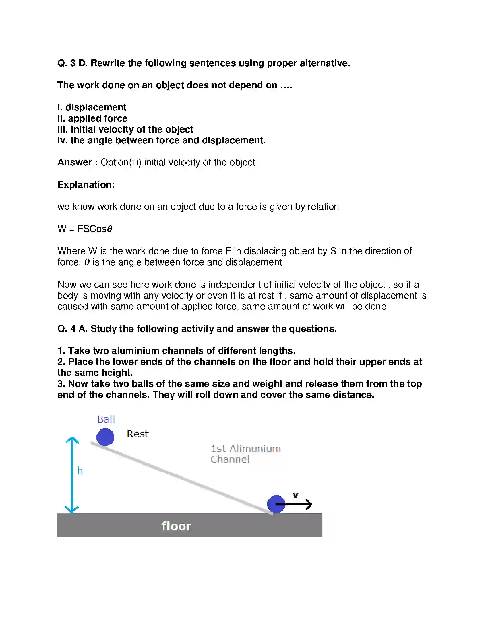 Maharashtra Board Class 9th Science & Technology - English Medium Work and Energy Solution 16